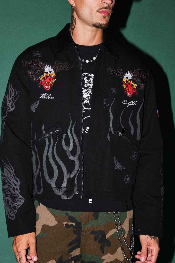 The Eagle & The Oni Earl Jacket in Black
