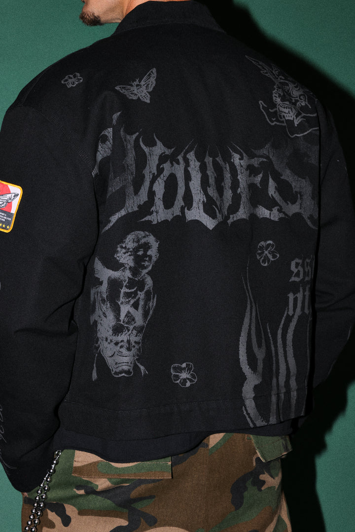 The Eagle & The Oni Earl Jacket in Black