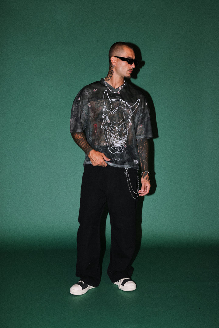 Ghost Oni Emmitt Football Jersey in Warrior In A Garden Black Camo