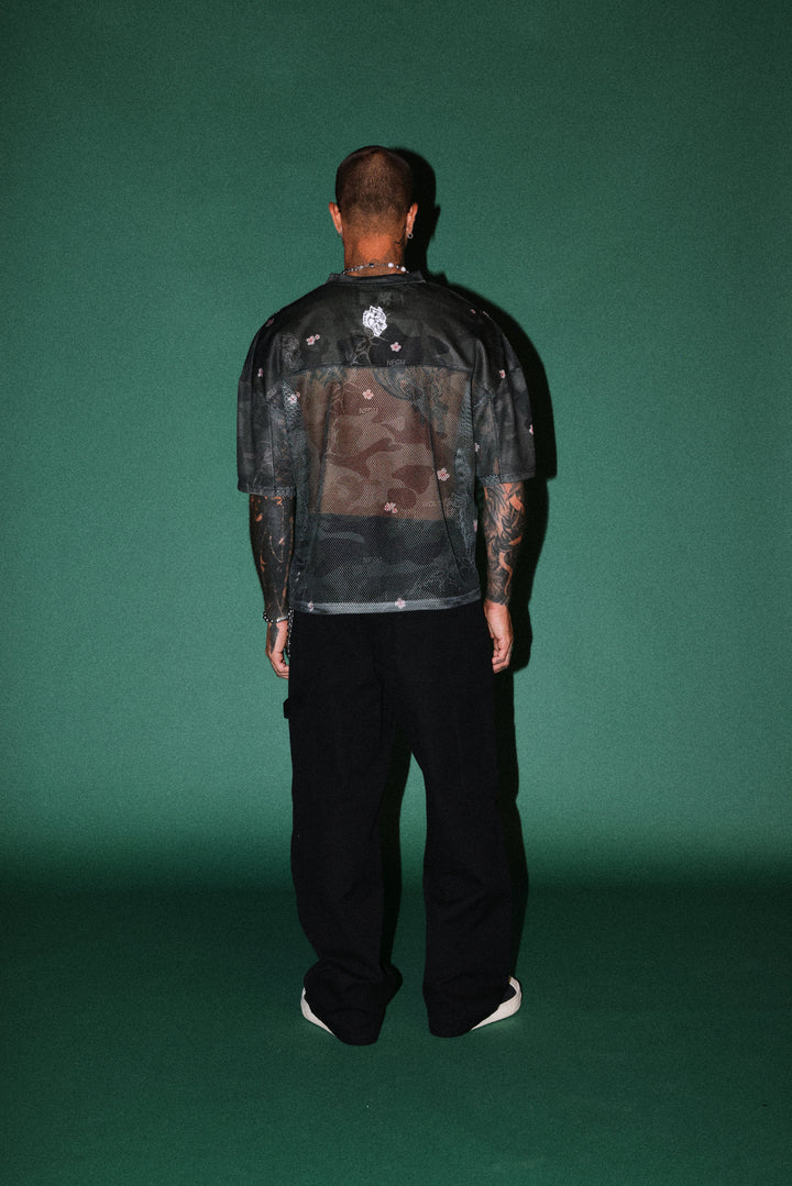 Ghost Oni Emmitt Football Jersey in Warrior In A Garden Black Camo