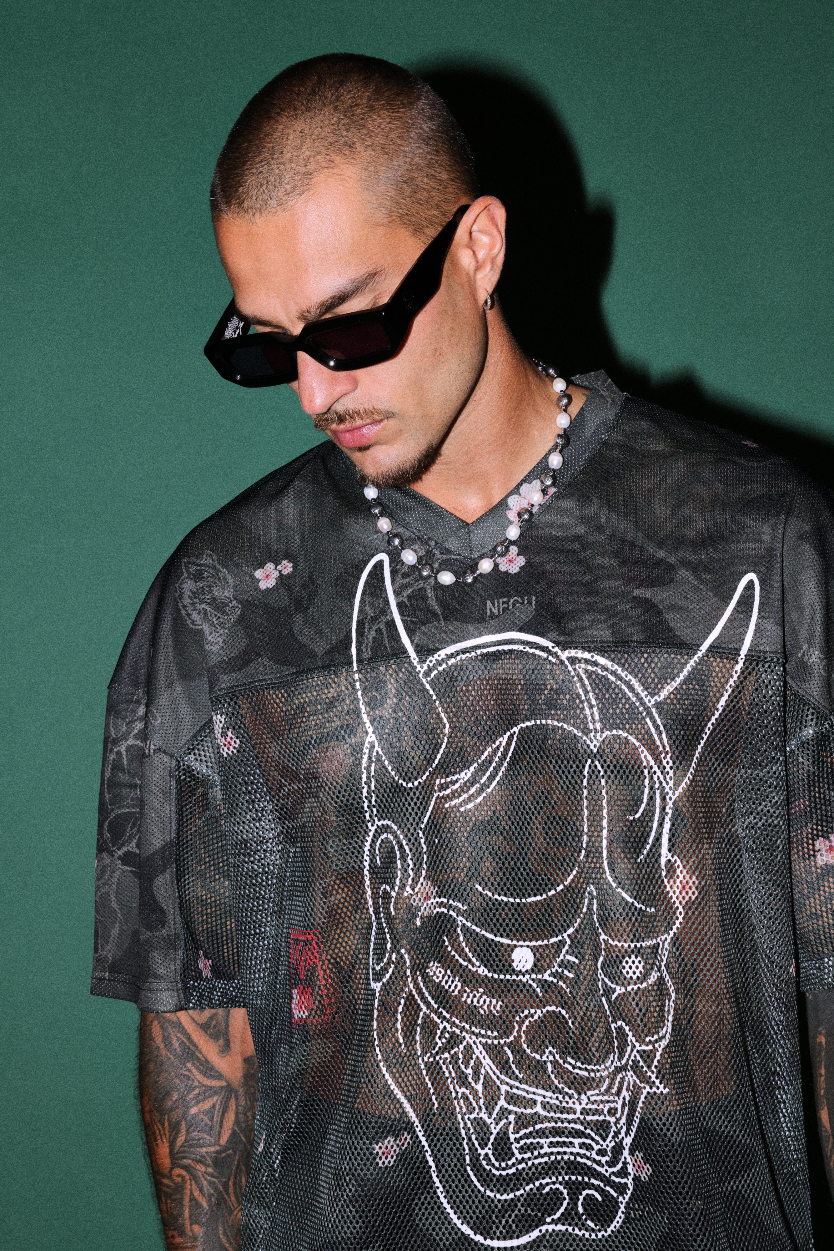 Ghost Oni Emmitt Football Jersey in Warrior In A Garden Black Camo