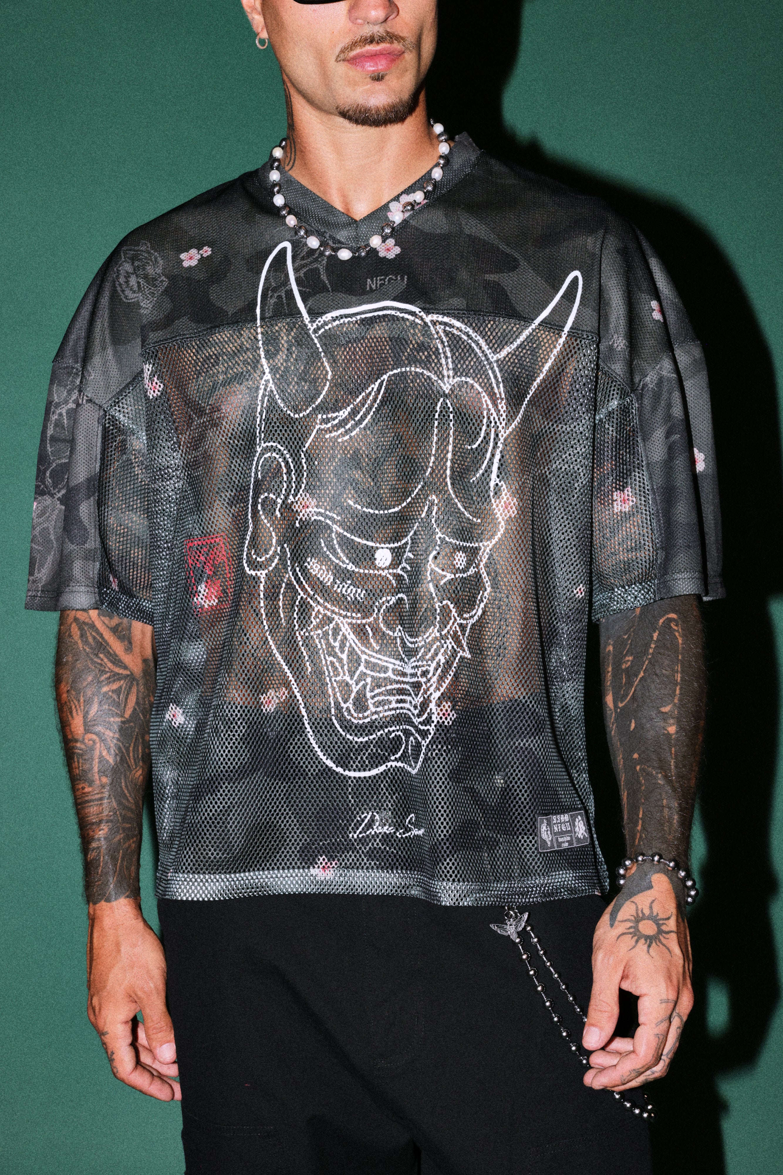 Ghost Oni Emmitt Football Jersey in Warrior In A Garden Black Camo