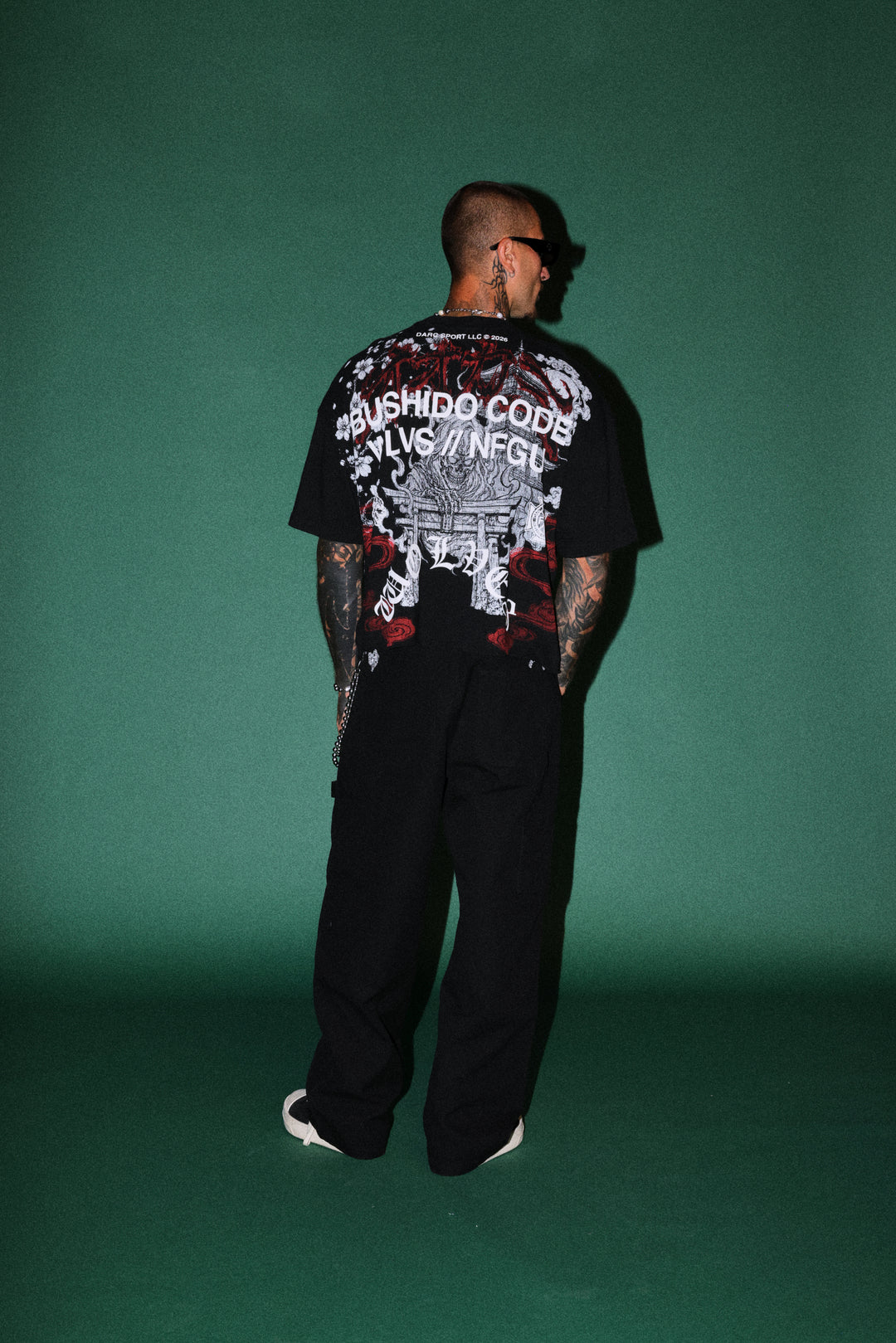 Gates Inferno Premium Raw Hem Box Cut Tee in Black