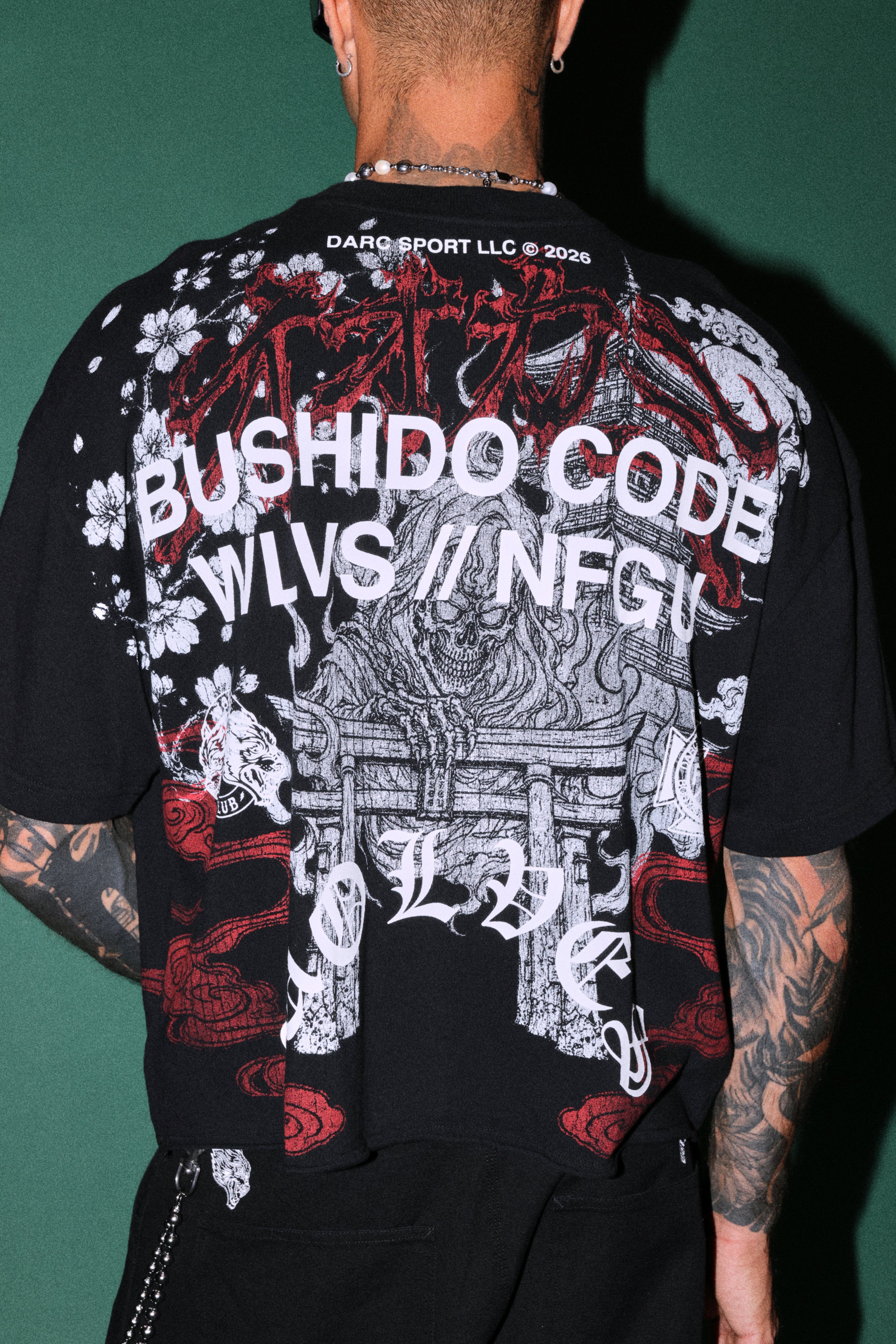 Gates Inferno Premium Raw Hem Box Cut Tee in Black