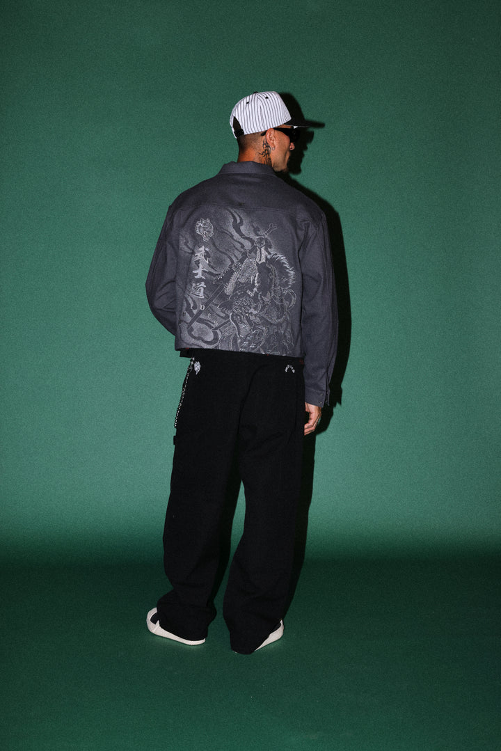 Oni-Genba Redford Shirt Jacket in Washed Navy