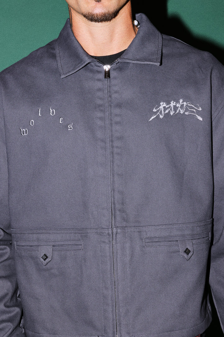 Oni-Genba Redford Shirt Jacket in Washed Navy