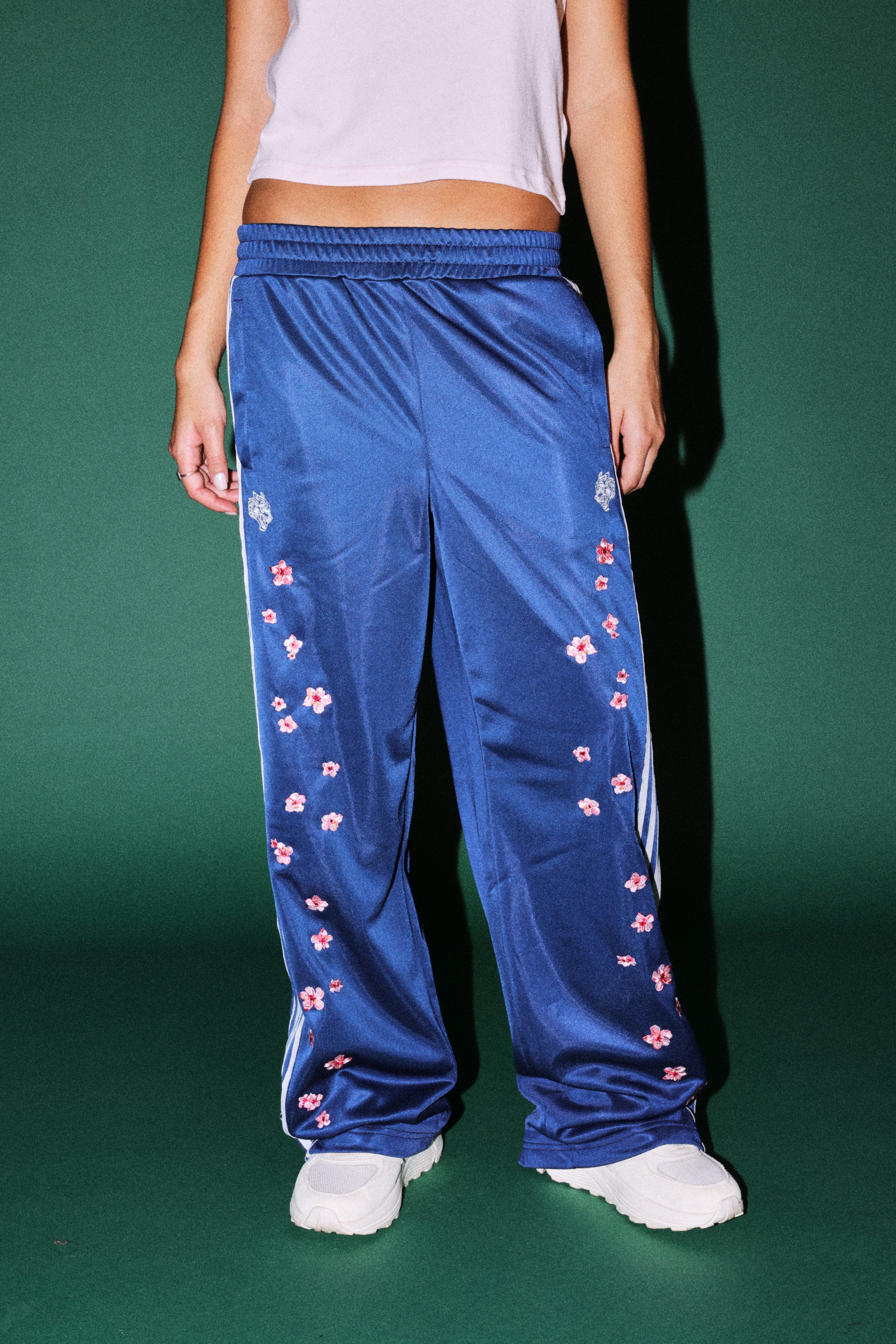 Sakura Forever Juliette Tearaway Track Pant in Royal Navy