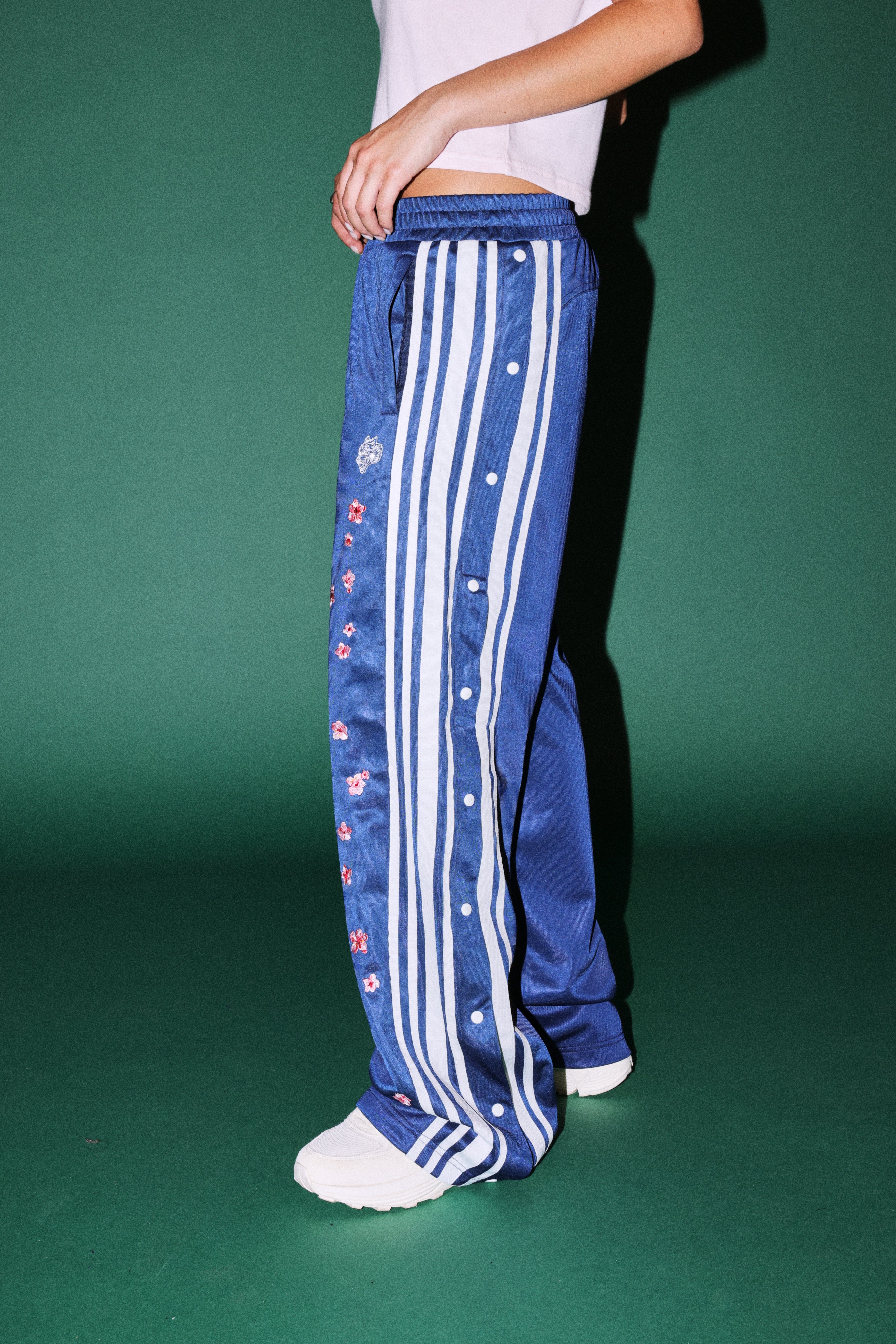 Sakura Forever Juliette Tearaway Track Pant in Royal Navy