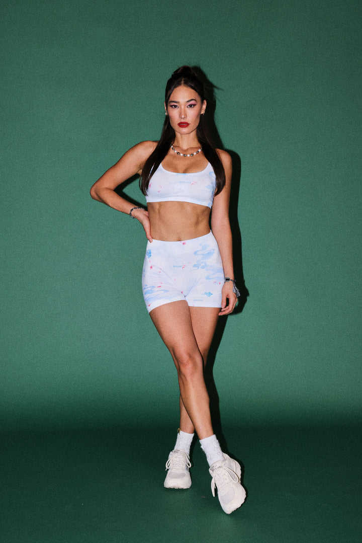 Wabi-Sabi Harlow Soft Seamless Shorts in Sakura Dream