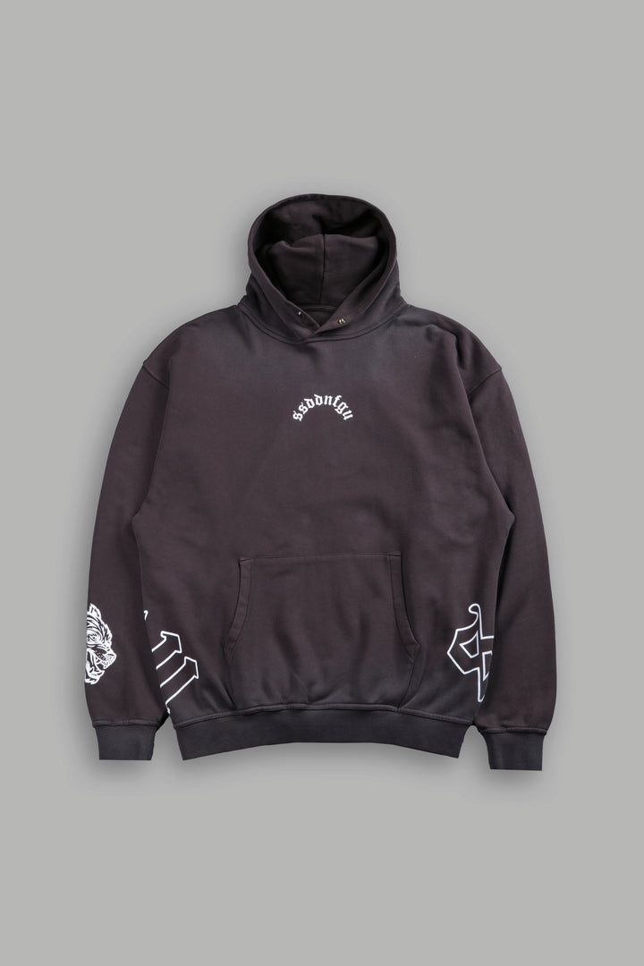 Our Sacrifice Pierce Hoodie in Darc Brown Drift Wash