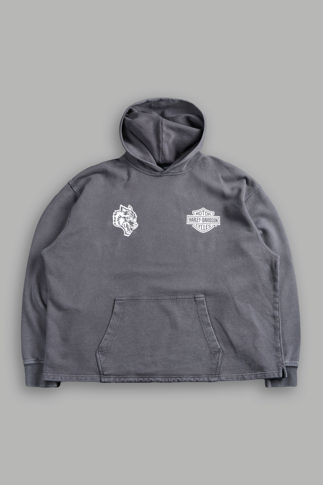 Harley-Davidson Wolves "Moaty" Hoodie in Slate Gray