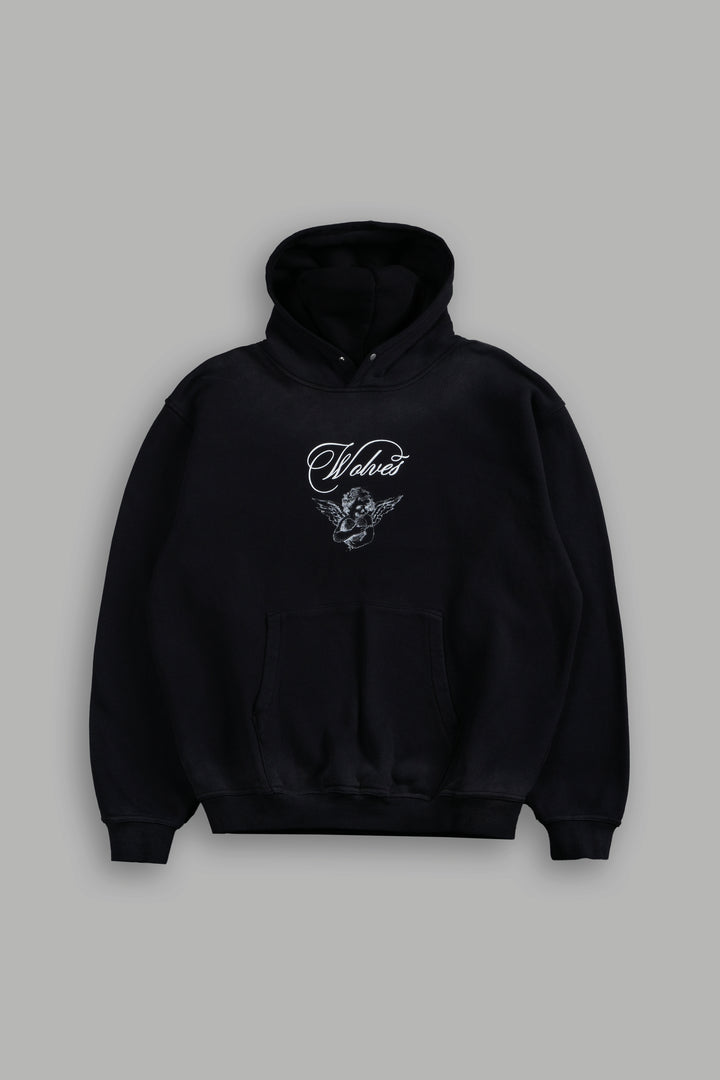 (1 OF 500) Divine Light "Pierce" Hoodie in Black Drift Wash