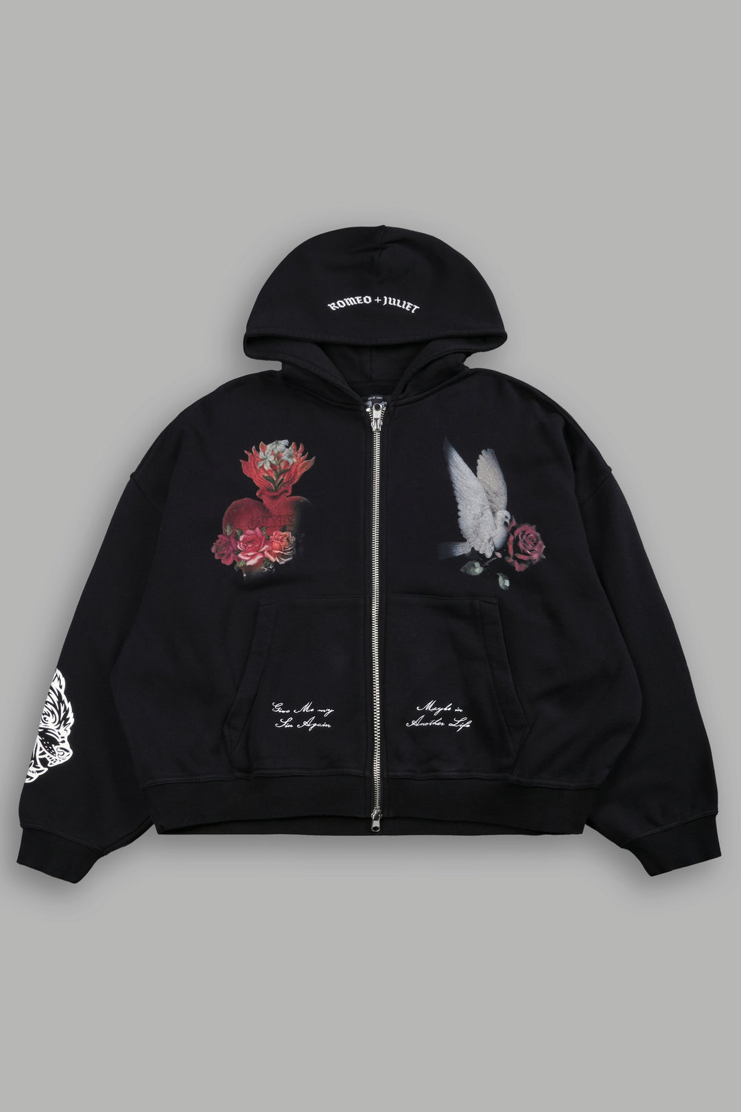 Doomed Love Vex Double Zip Hoodie in Black