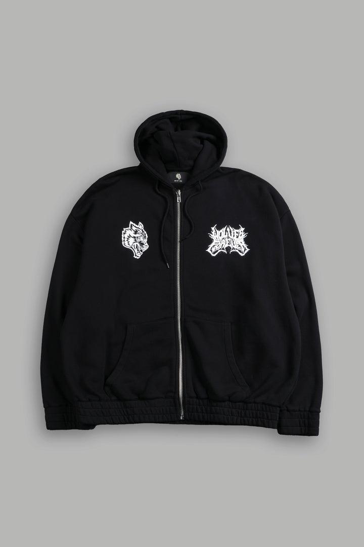 Sheer Loyalty "Chambers" Zip Hoodie in Black