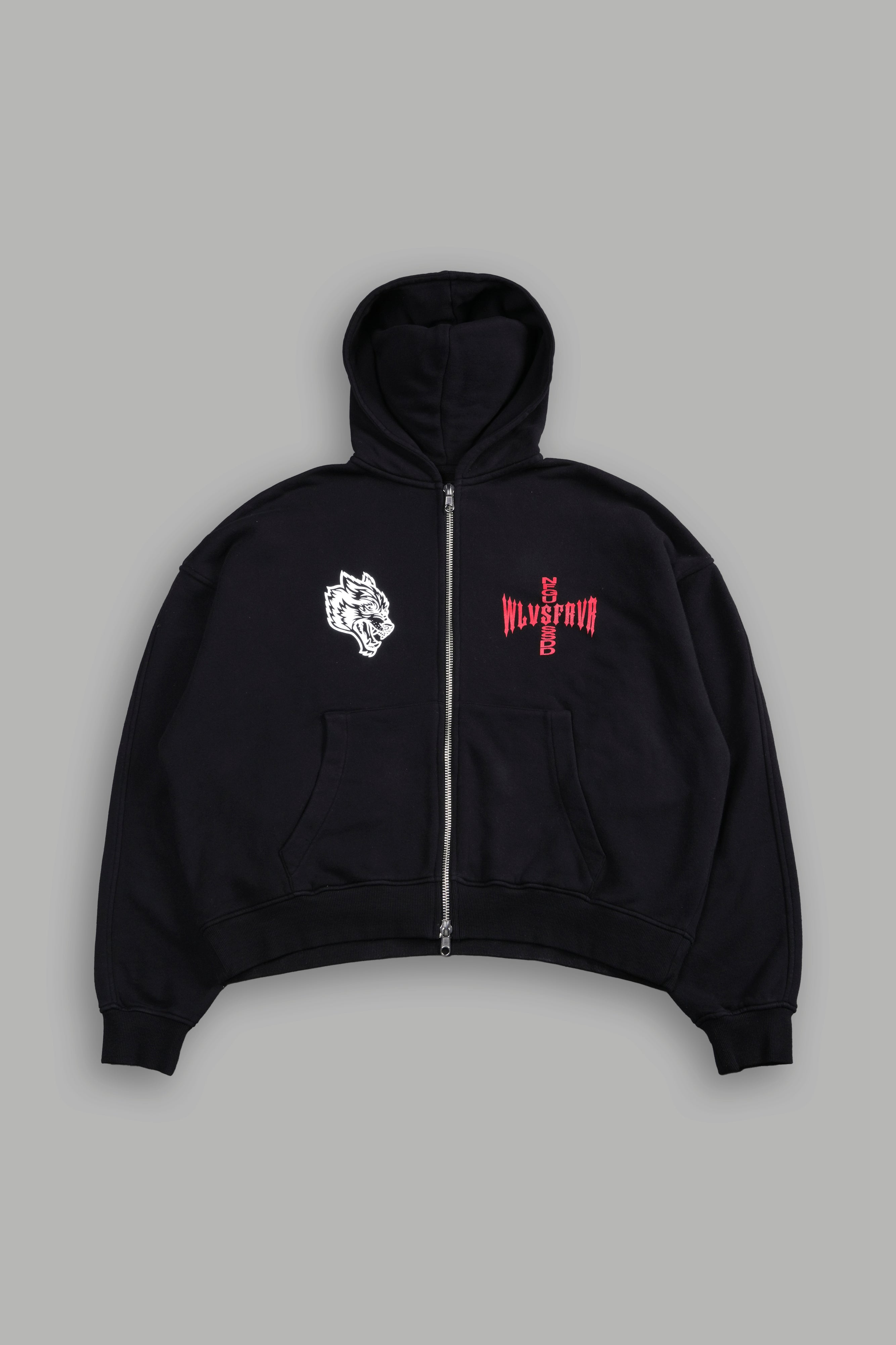 Born Darc Darco Double Zip Hoodie in Black
