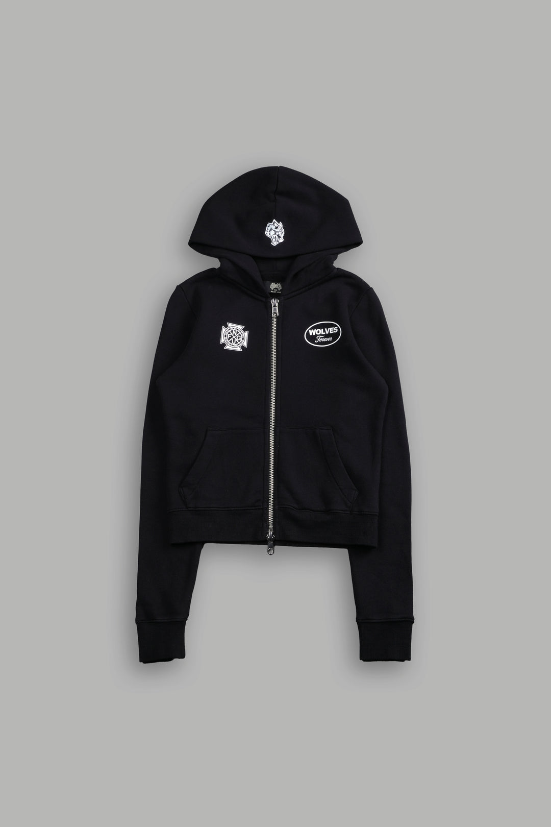 Our Time "Iris" Zip Up She Hoodie in Black