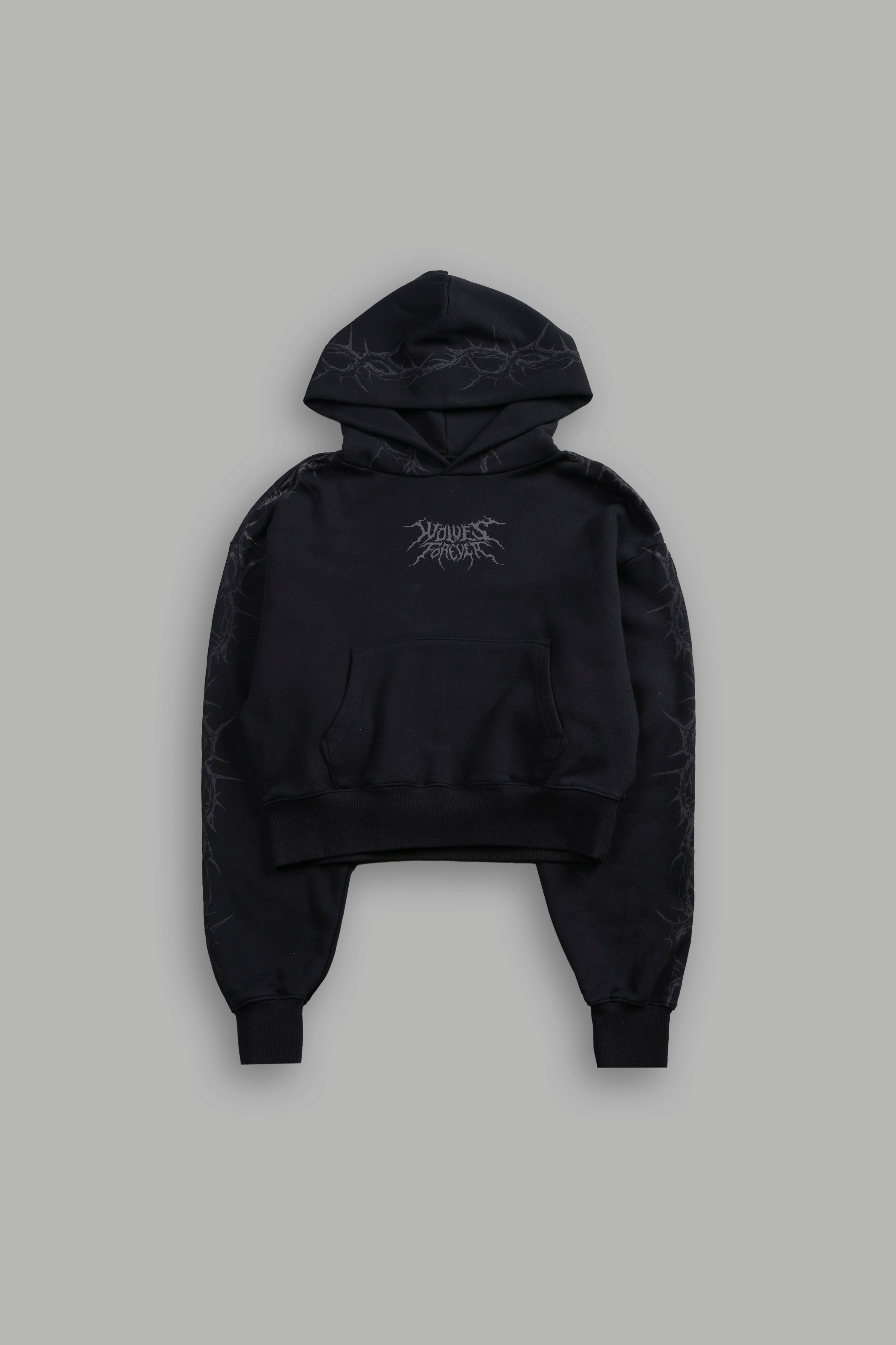 Surrounded by Thorns "Owen" (Cropped) Hoodie in Black