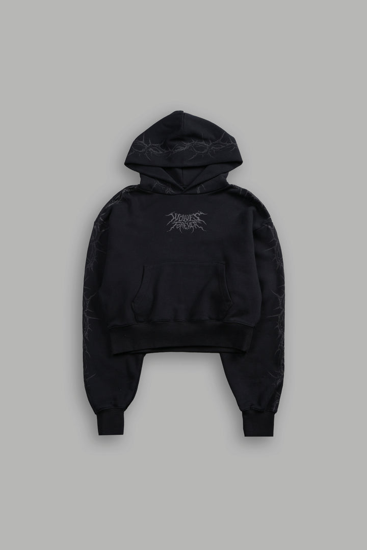Surrounded by Thorns "Owen" (Cropped) Hoodie in Black