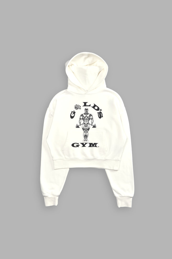 Gold's Wolf "Owen" (Cropped) Hoodie in Cream