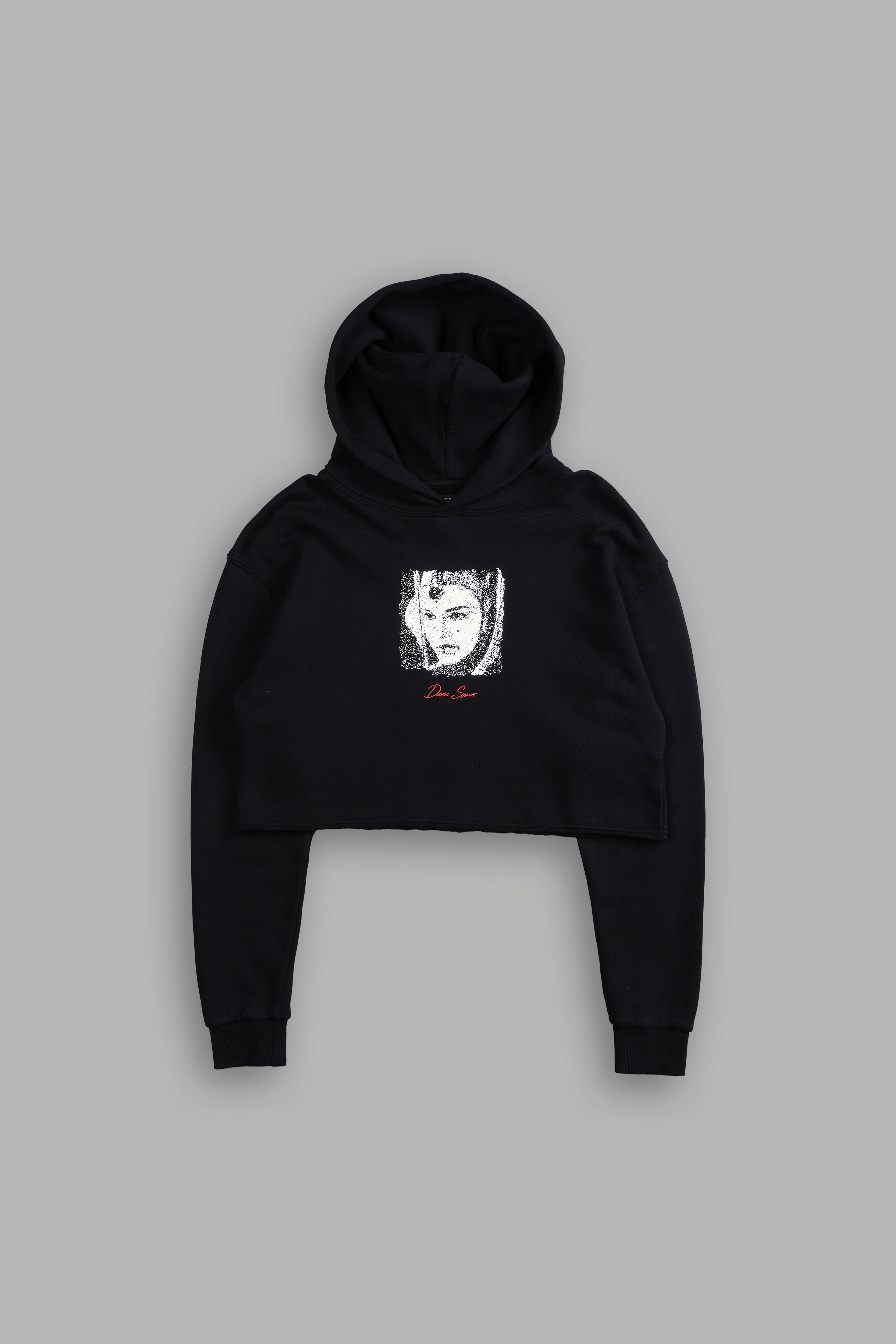 The Queen "Wyoming" (Cropped) Hoodie in Black
