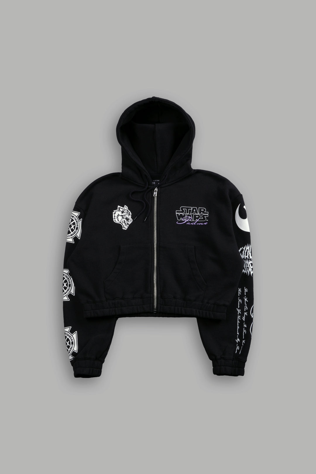 The Power Of The Dark Side Padme "Chambers" (Cropped) Zip Hoodie in Black