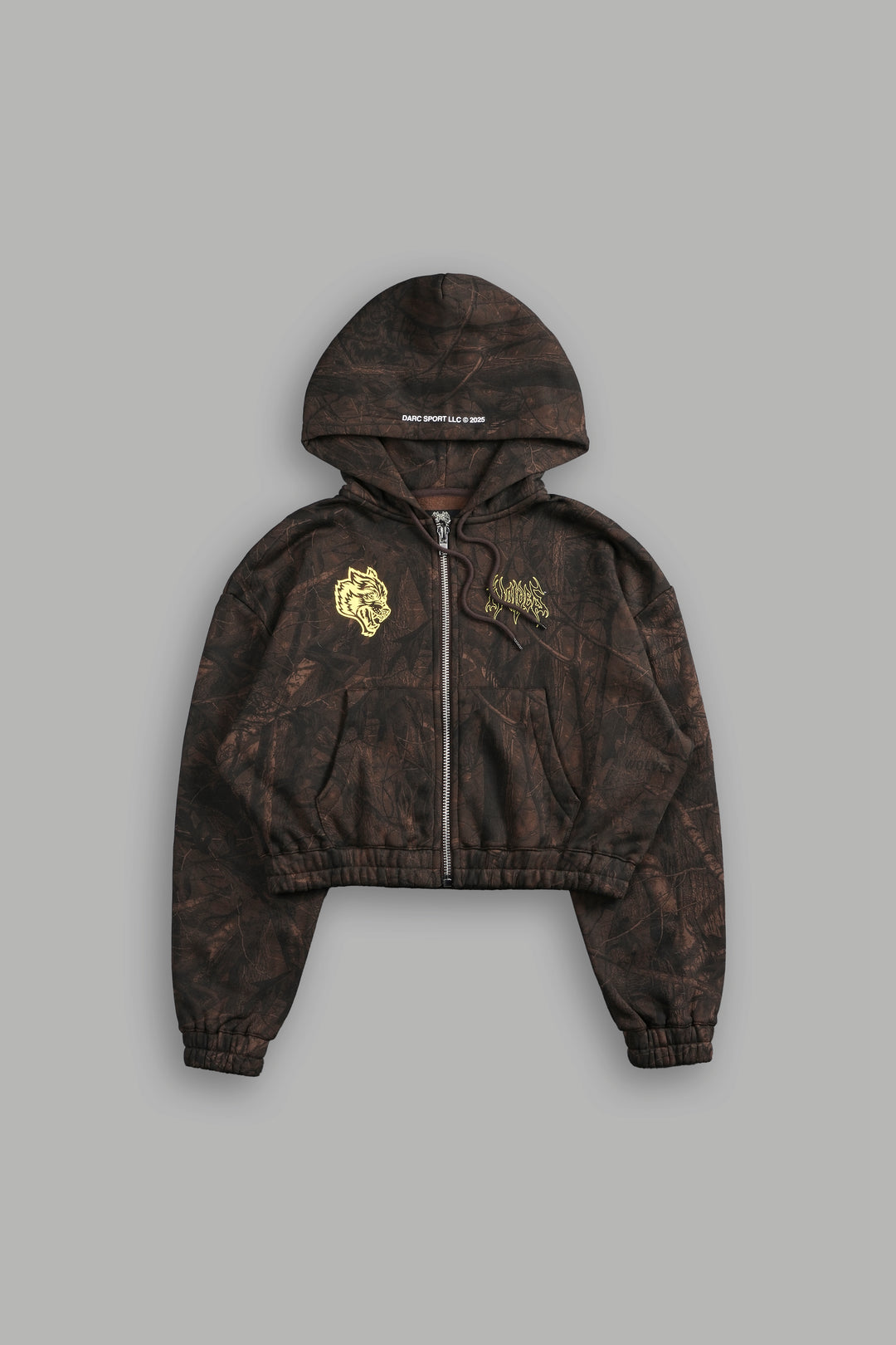 Origin Hesh "Chambers" (Cropped) Zip Hoodie in Brown Driftwood Forest Camo