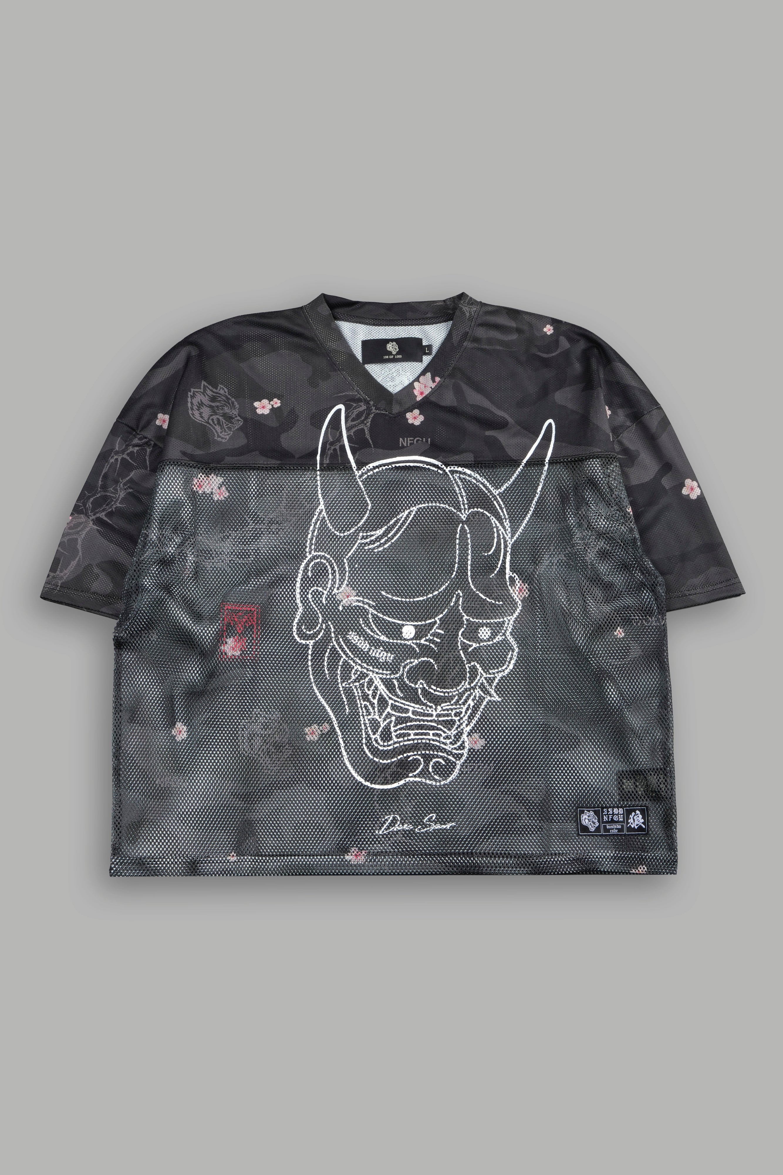 Ghost Oni Emmitt Football Jersey in Warrior In A Garden Black Camo