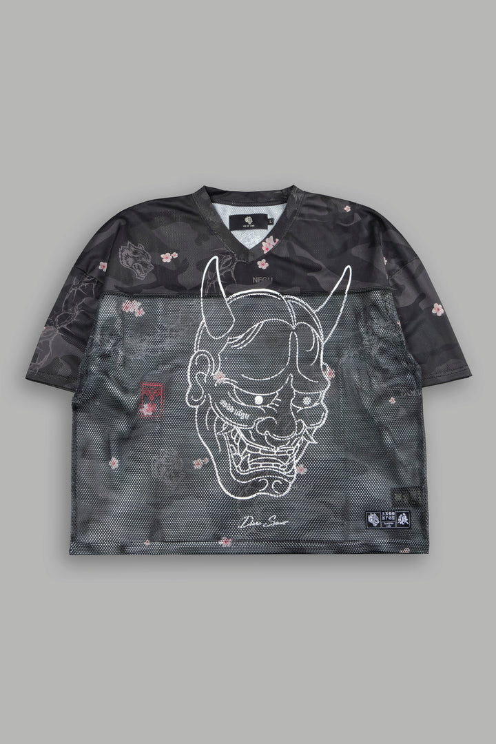 Ghost Oni Emmitt Football Jersey in Warrior In A Garden Black Camo