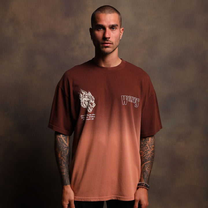 Western "Premium Vintage" Oversized Tee in Clay Fade