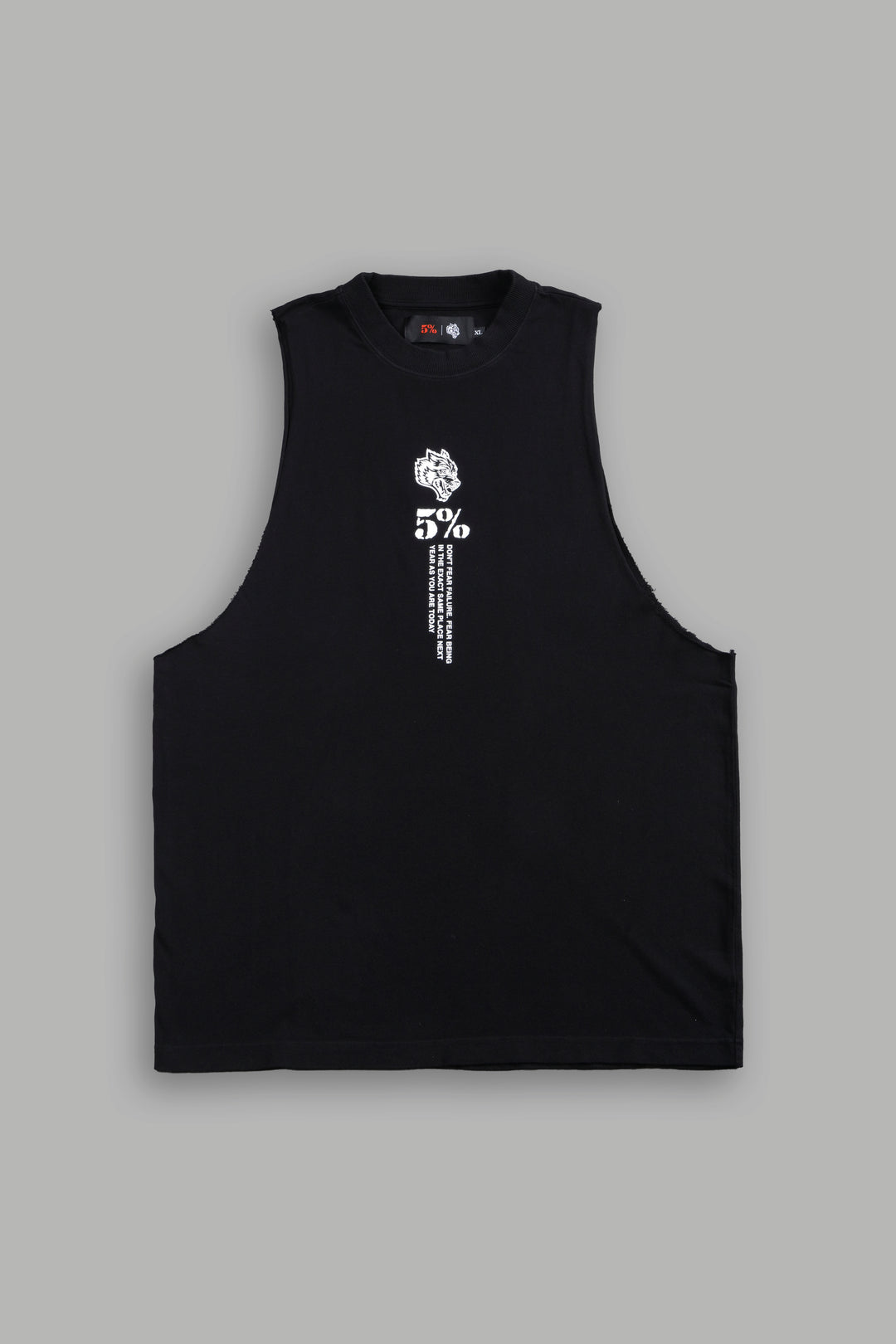 5% Cherub Tommy Muscle Tee in Black