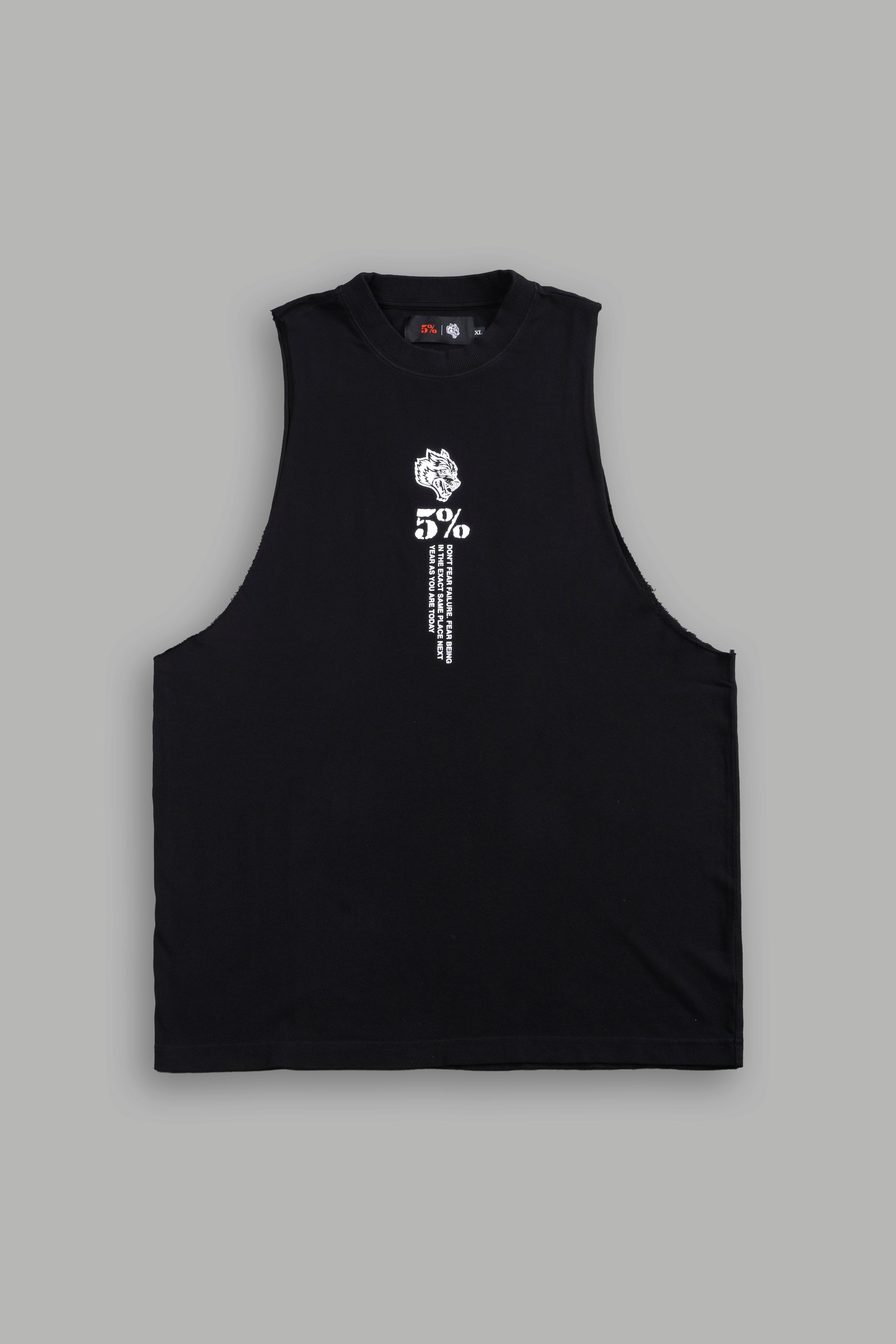 5% Cherub Tommy Muscle Tee in Black