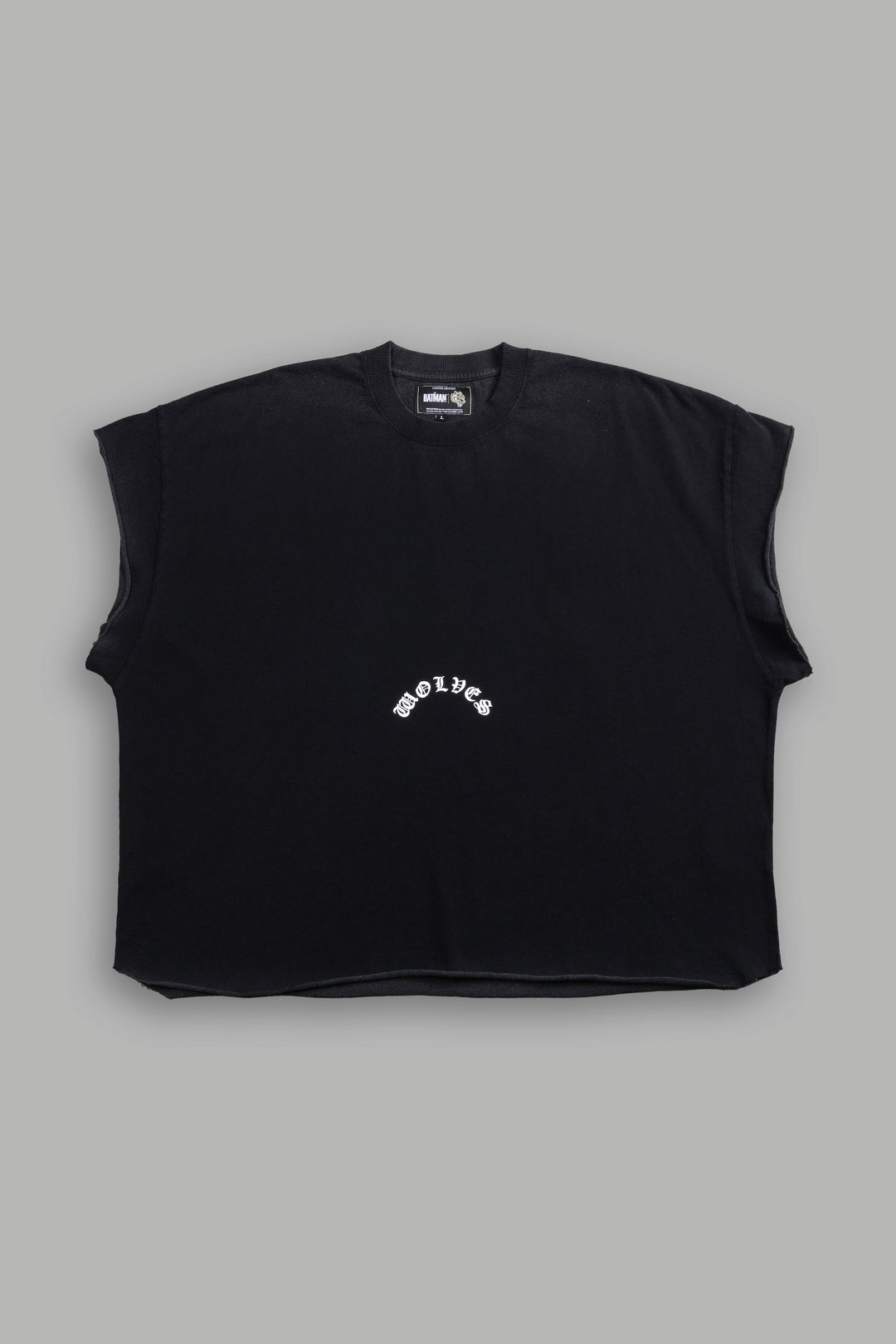 The Batman Forever Grunge Cut-Off Tee in Black