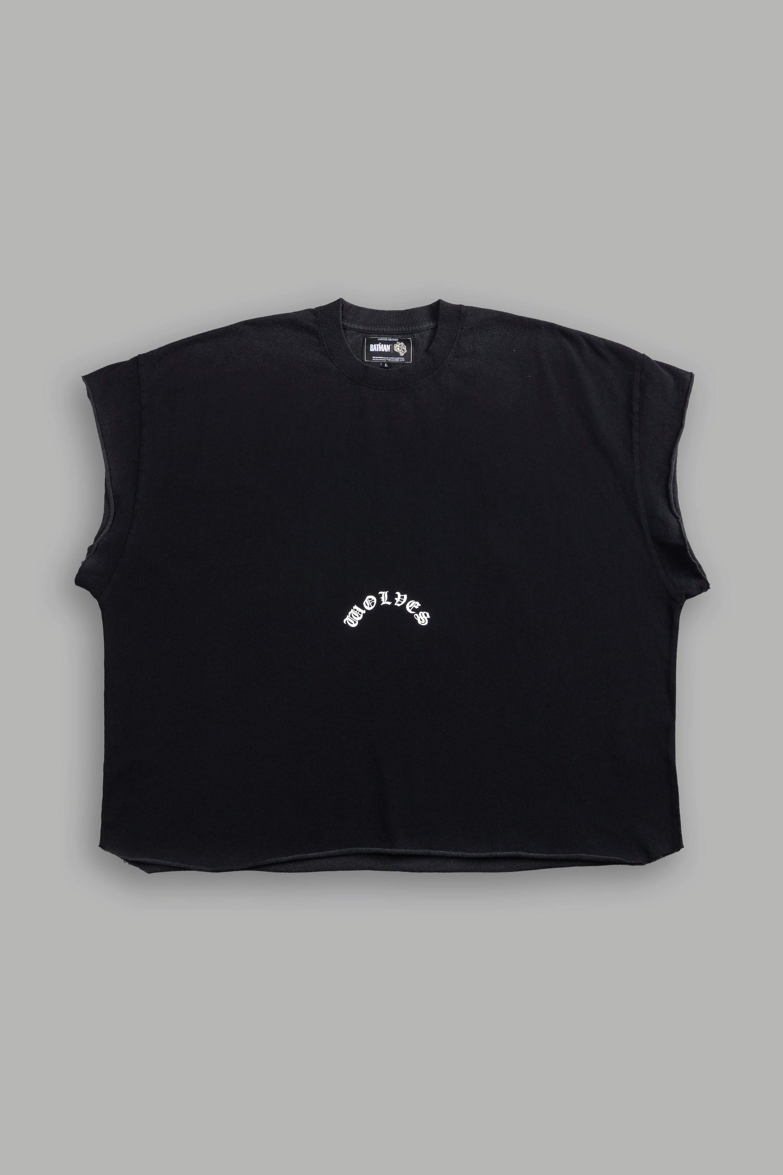 The Batman Forever Grunge Cut-Off Tee in Black