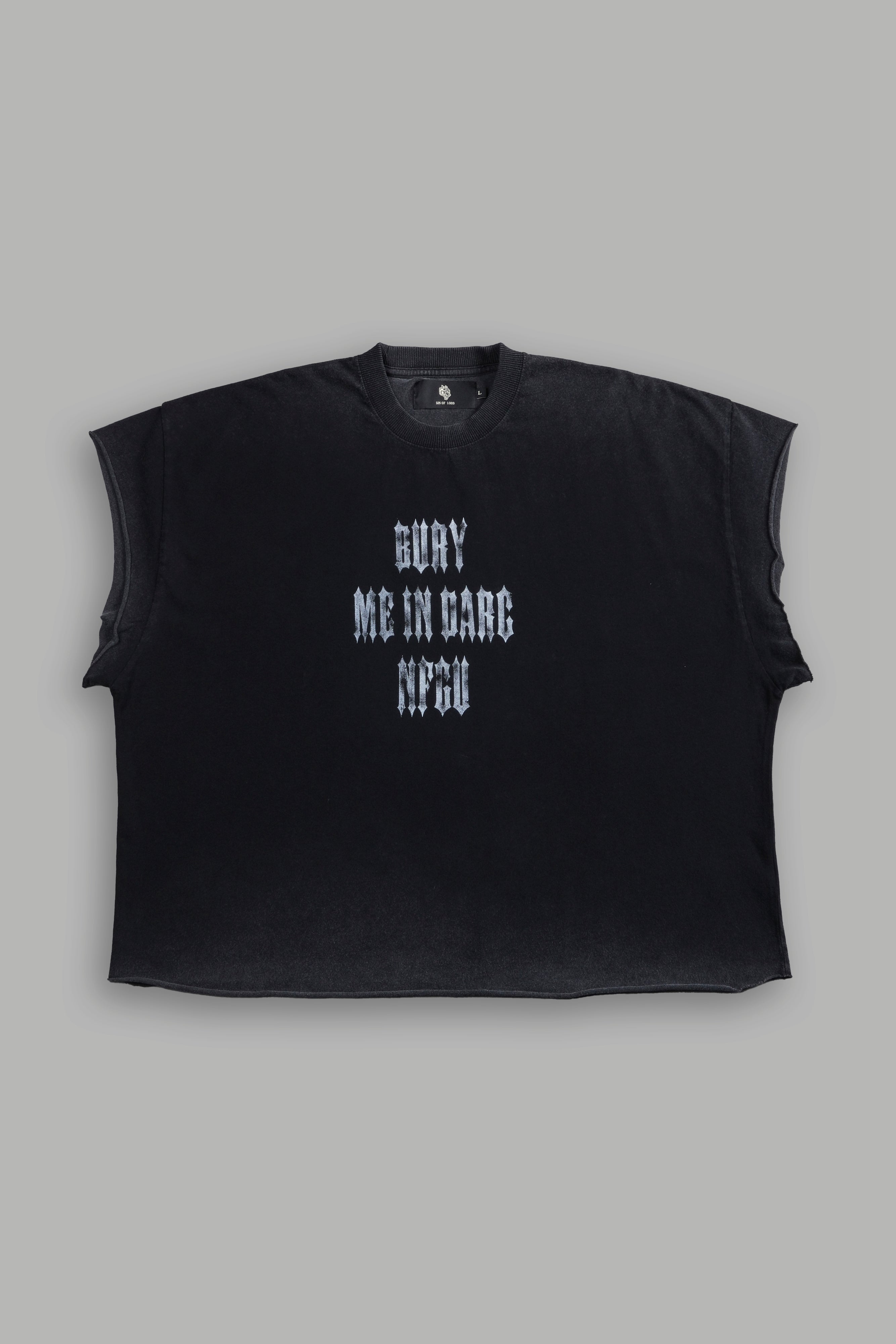 Bury Me in Darc Forever Grunge Cut-Off Tee in Black