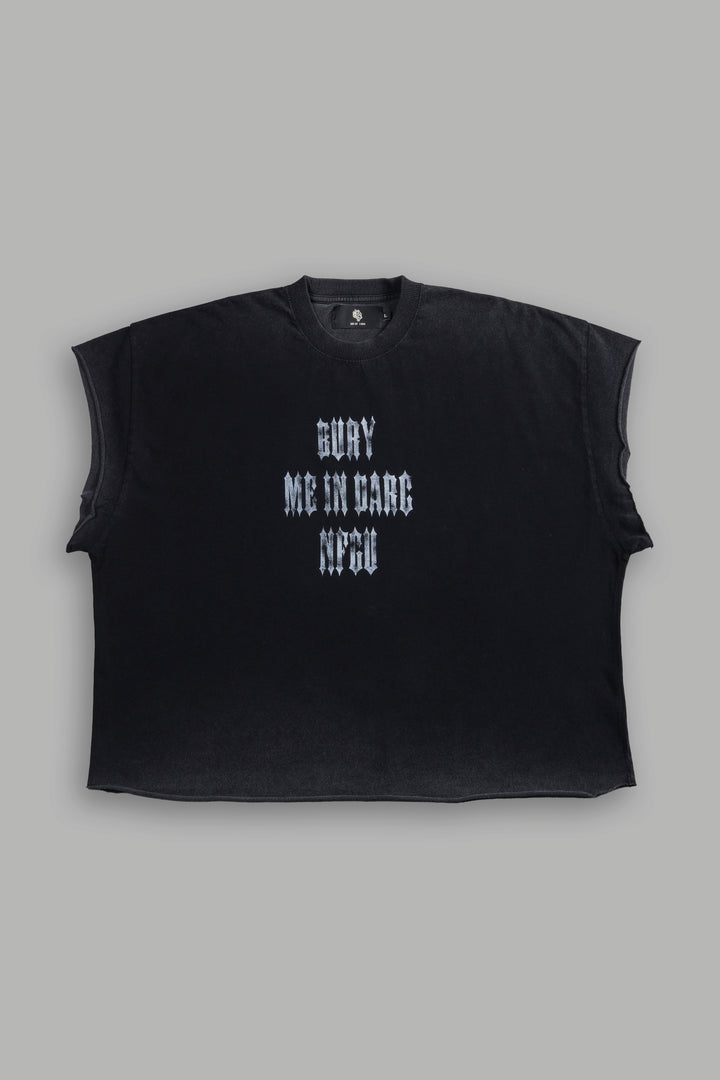 Bury Me in Darc Forever Grunge Cut-Off Tee in Black