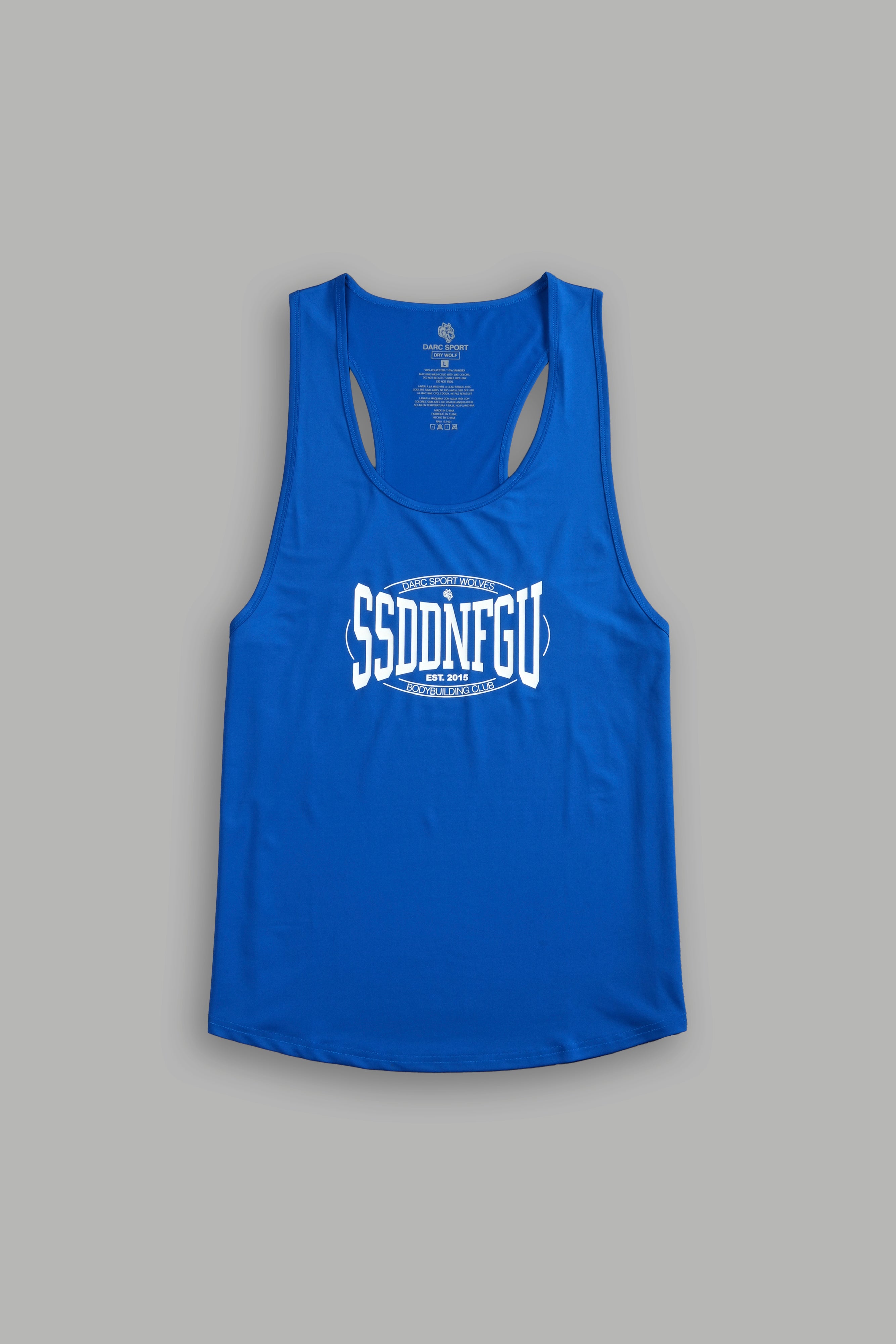 SSDDNFGU FRVR "Dry Wolf" Mecca Tank in Cobalt Blue