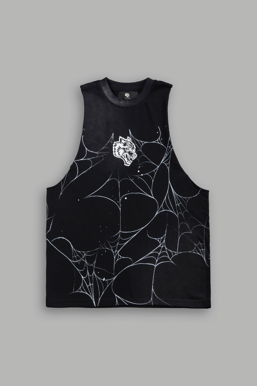 Web Chopper Tommy Muscle Tee in Black Sun Fade