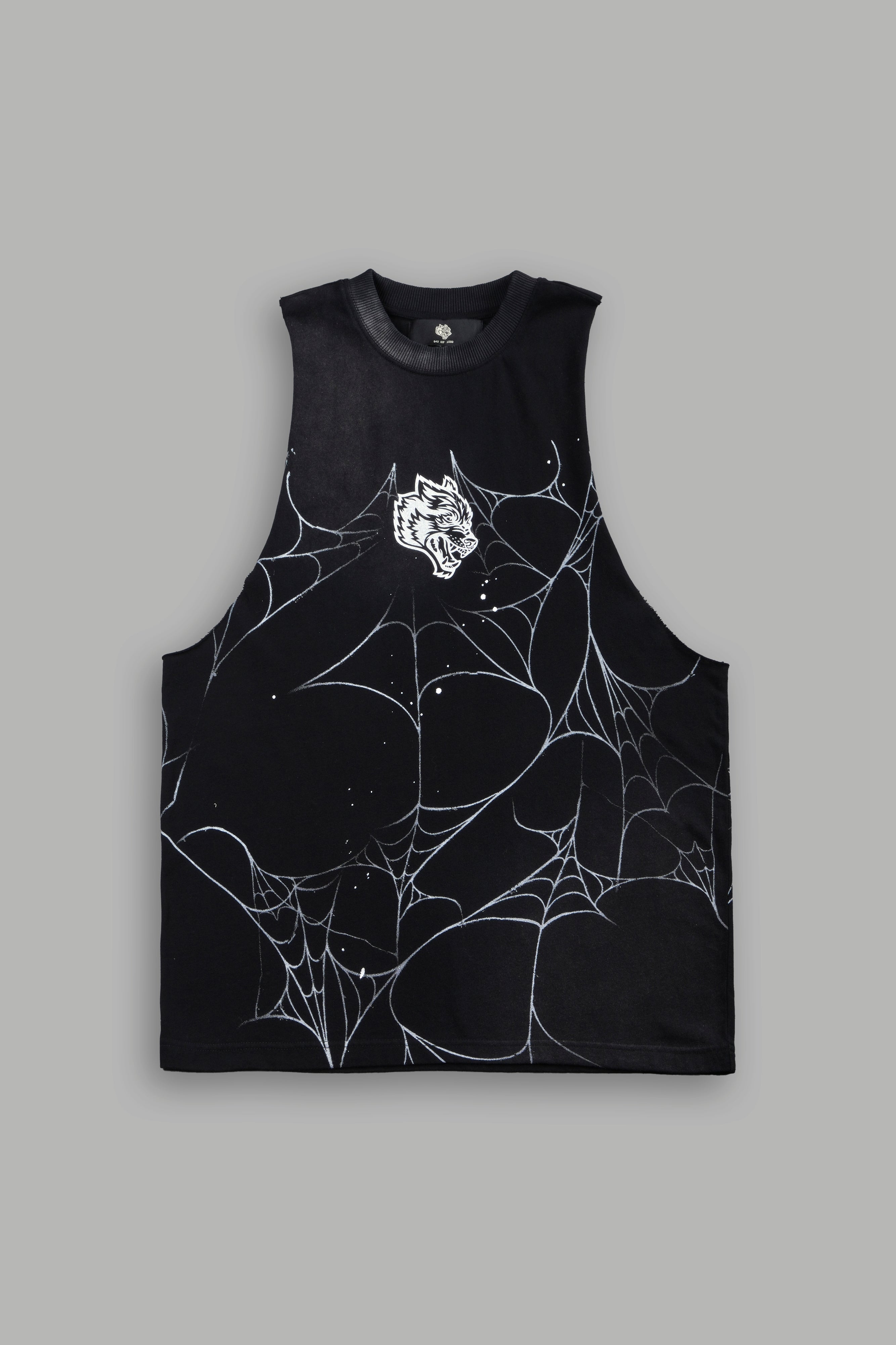 Web Chopper Tommy Muscle Tee in Black Sun Fade