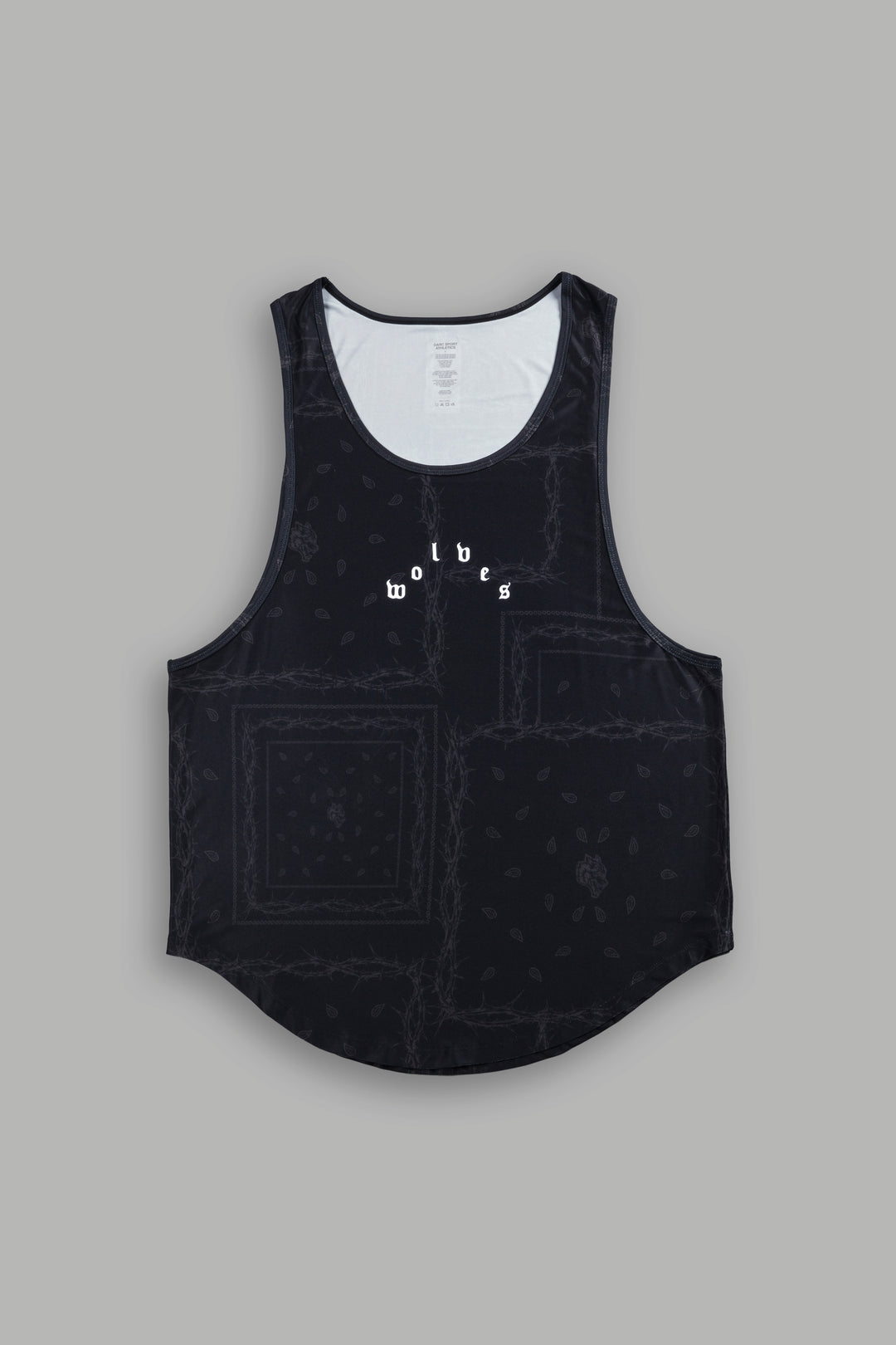 Wolves Pyramid "Dry Wolf" (Drop) Tank in Black Thorn Paisley