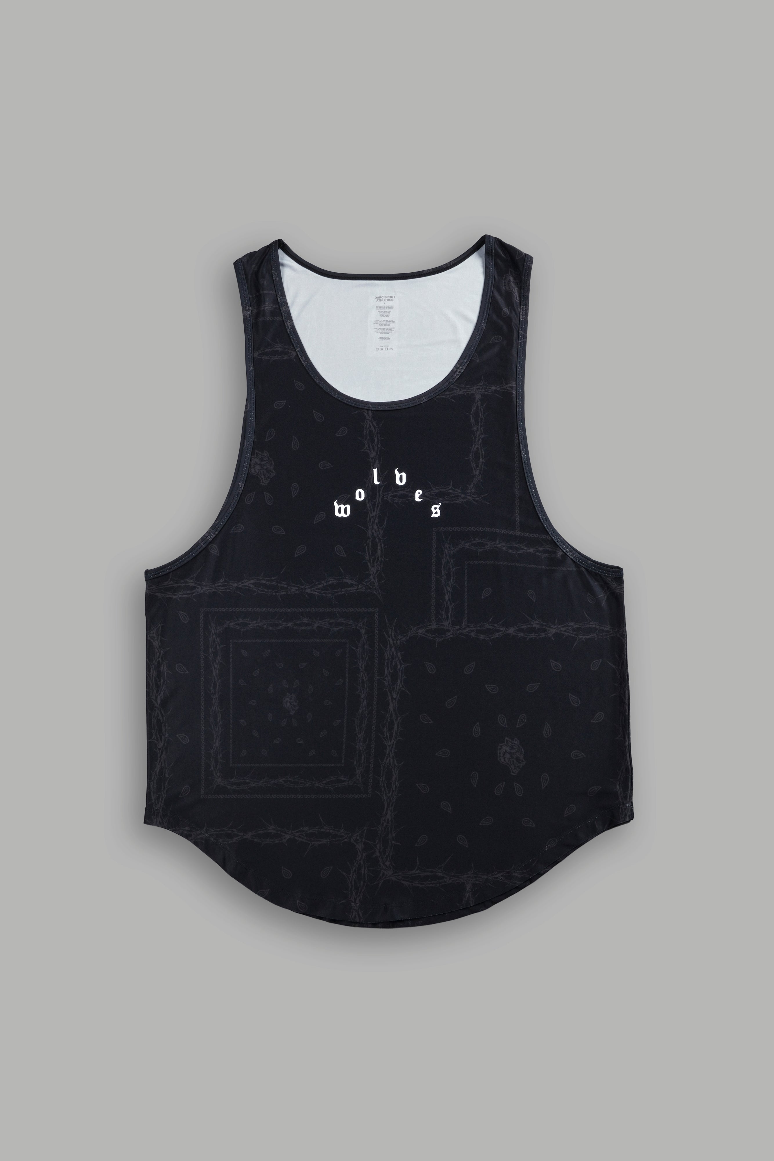 Wolves Pyramid "Dry Wolf" (Drop) Tank in Black Thorn Paisley