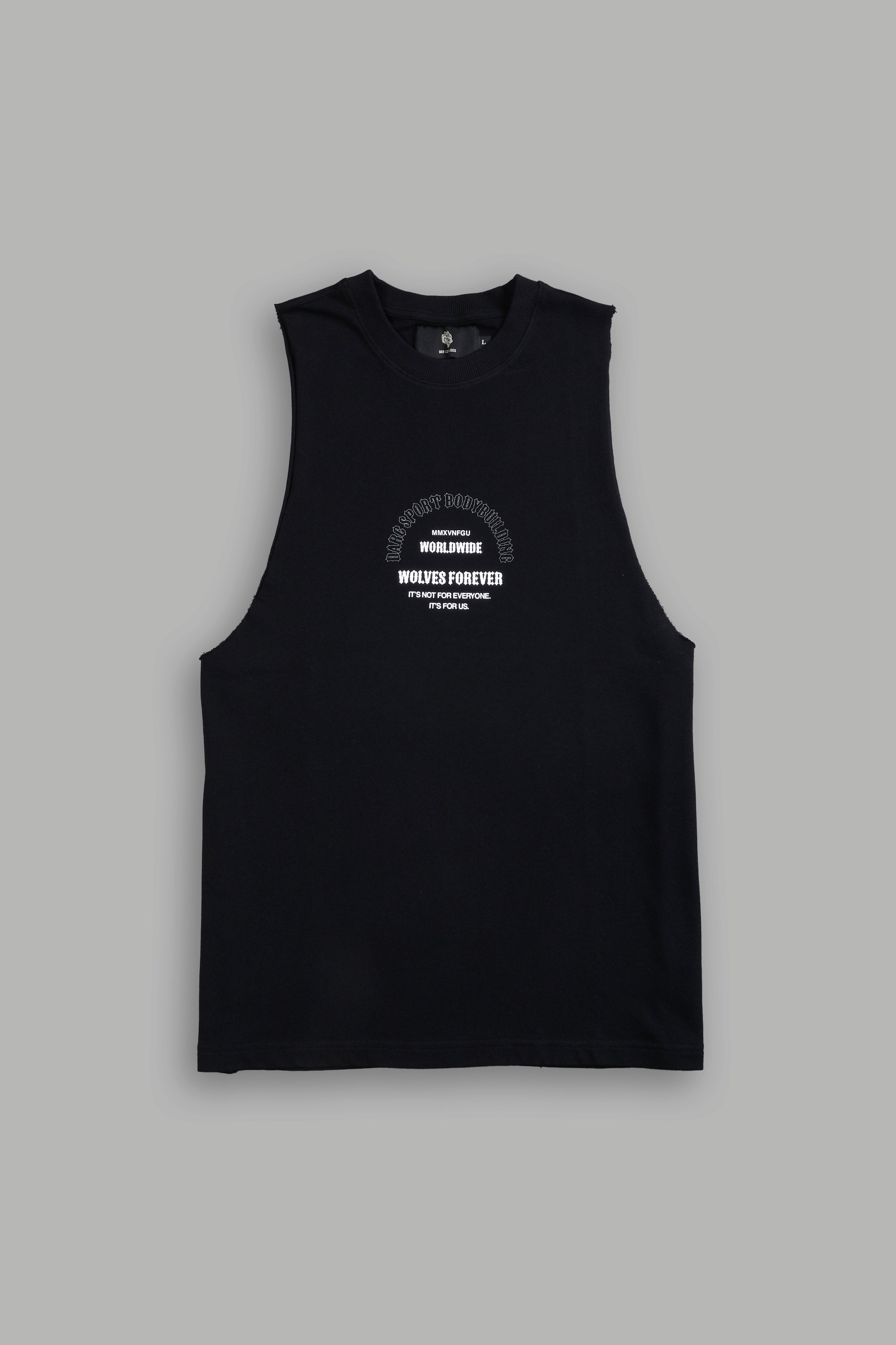 Iron Wolves "Tommy" Muscle Tee in Black