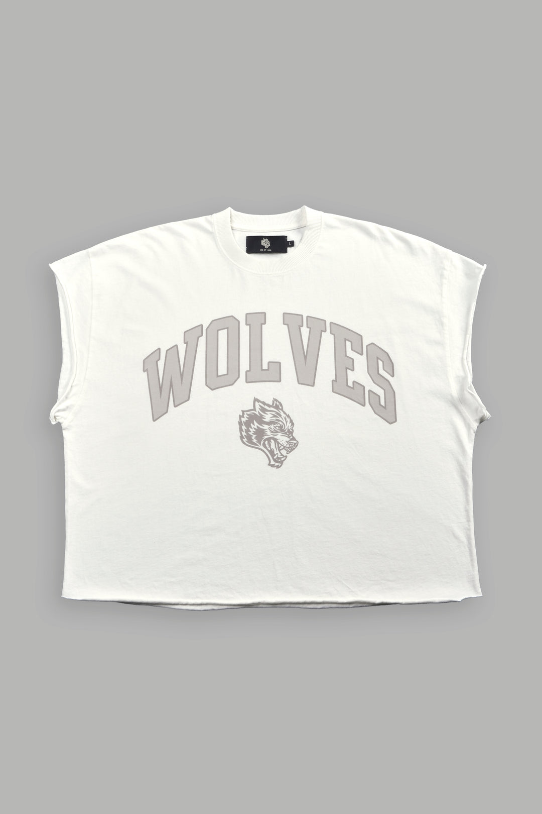 Loyalty Frvr Grunge Cut-Off Tee in Cream