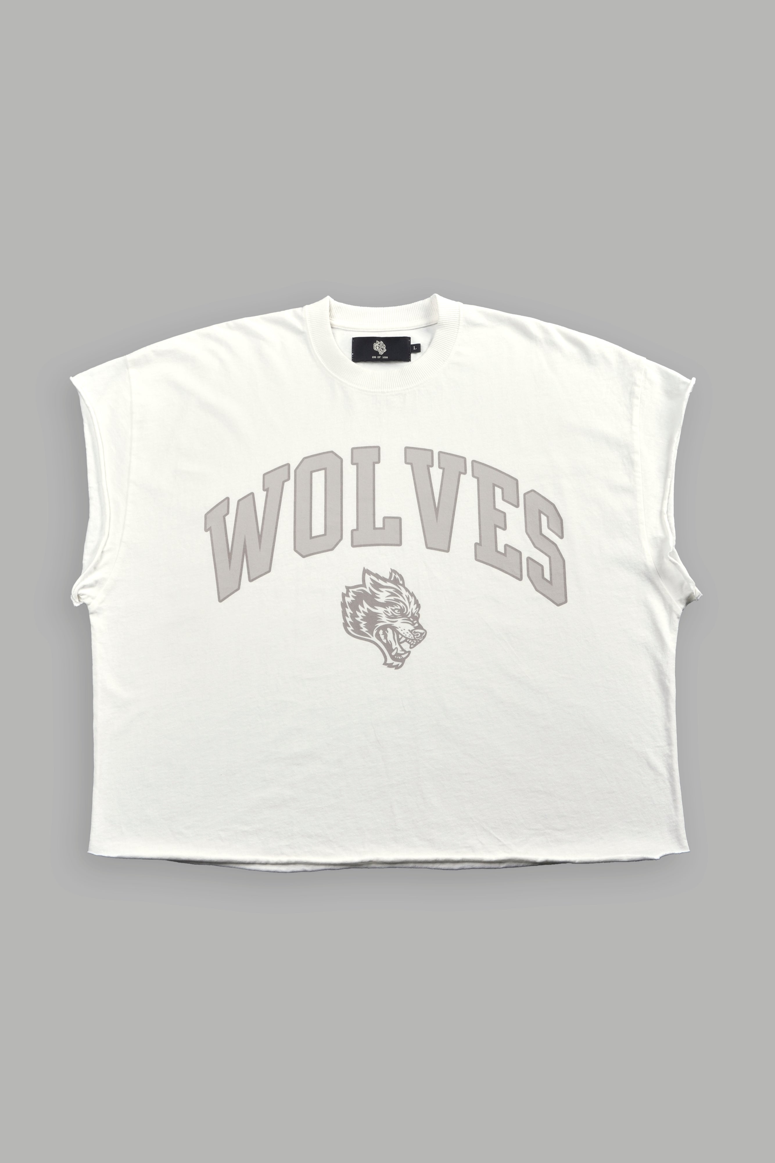 Loyalty Frvr Grunge Cut-Off Tee in Cream