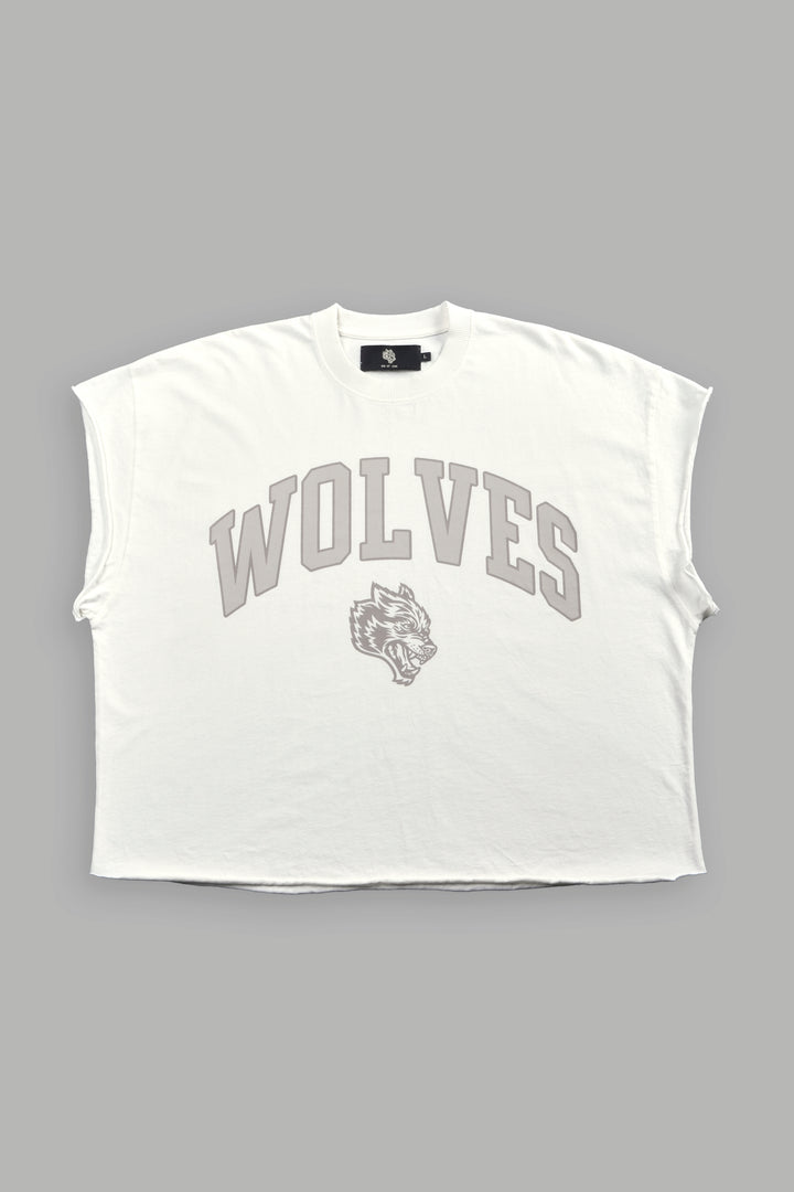 Loyalty Frvr Grunge Cut-Off Tee in Cream