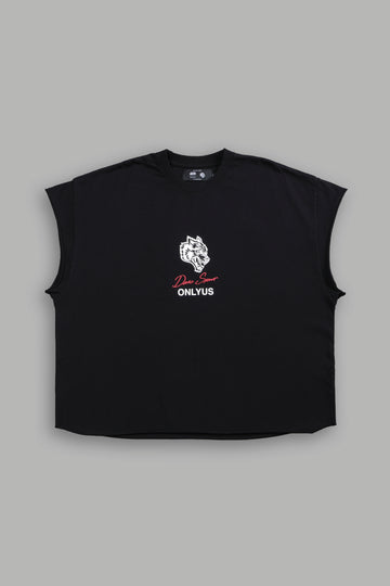 Maul And The Moth "Grunge" Cut Off Tee in Black