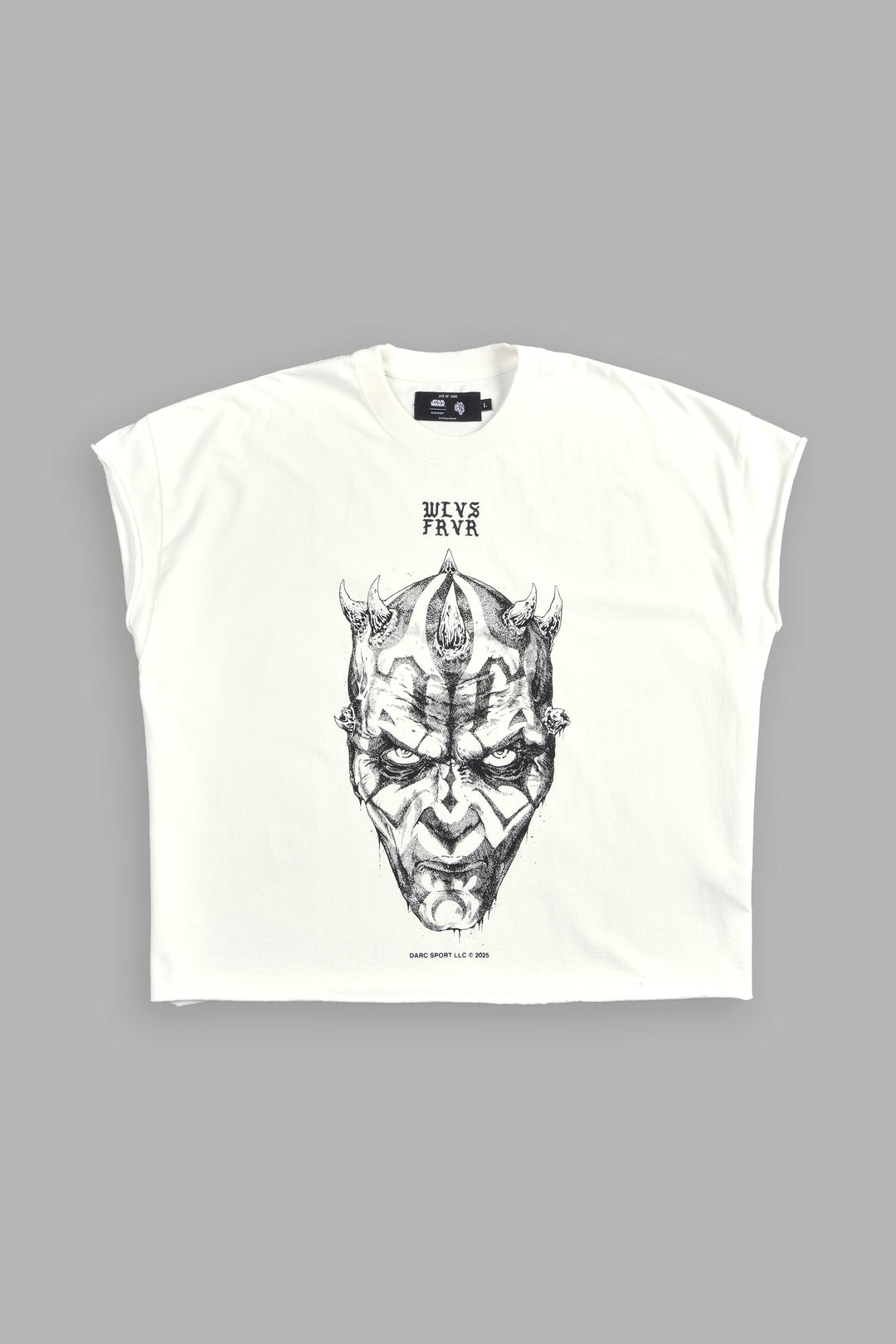 Dark Apprentice "Grunge" Cut Off Tee in Cream