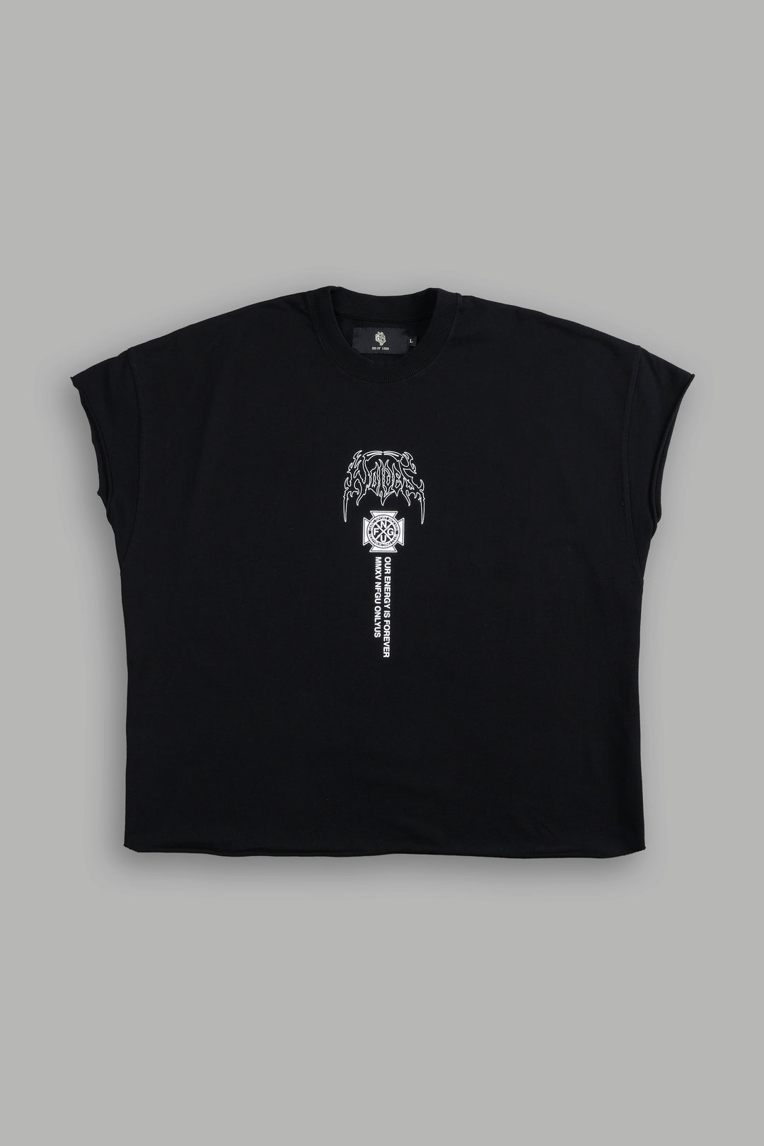 Mourning Star "Grunge" Cut Off Tee in Black