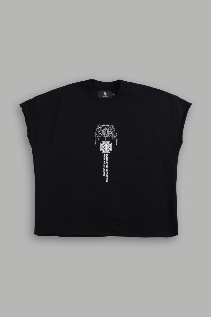 Mourning Star "Grunge" Cut Off Tee in Black