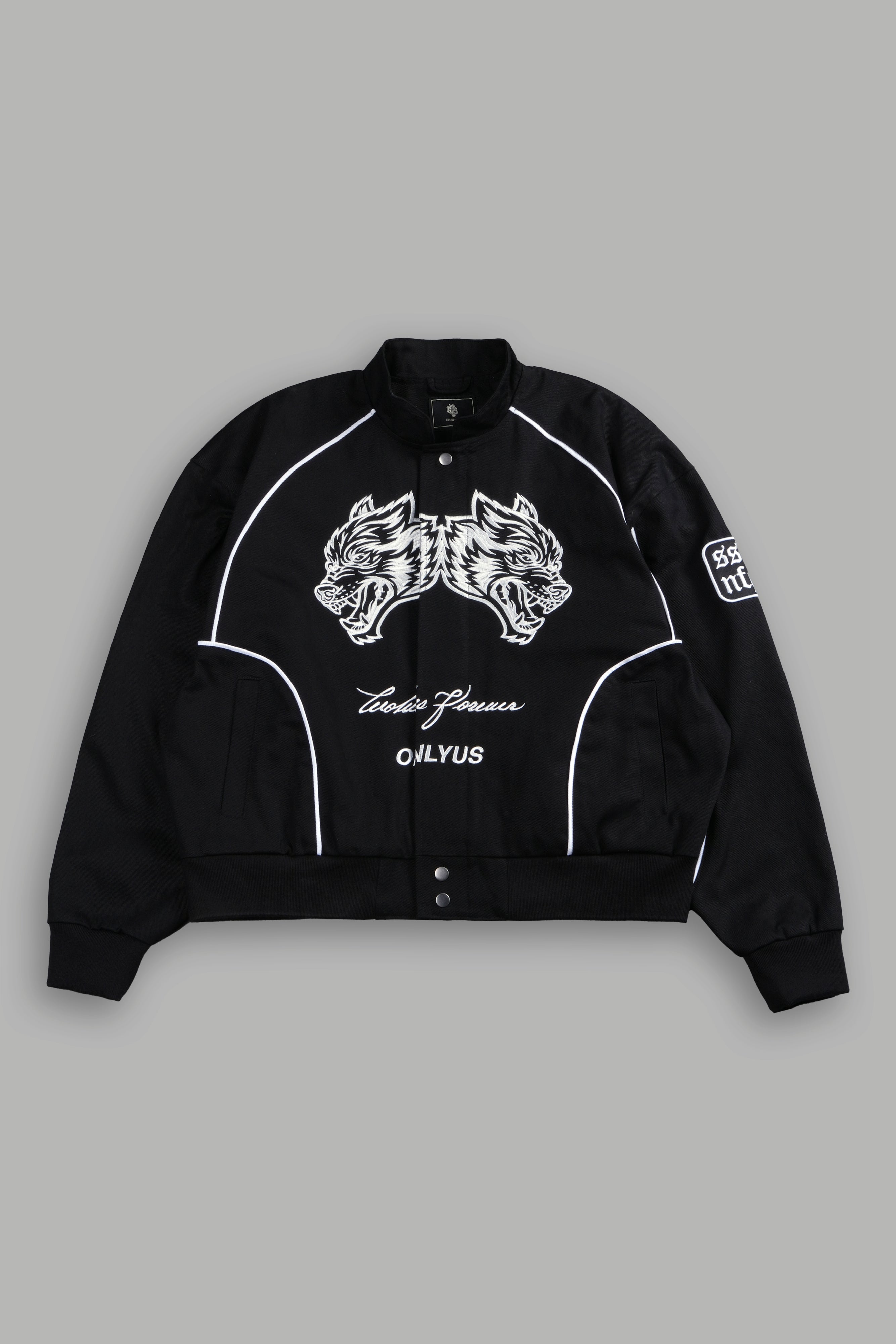 IYKYK Grit Road Racing Jacket in Black/White