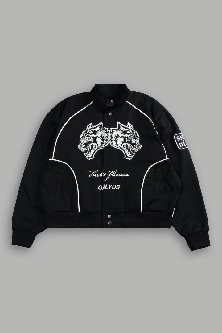 IYKYK Grit Road Racing Jacket in Black/White